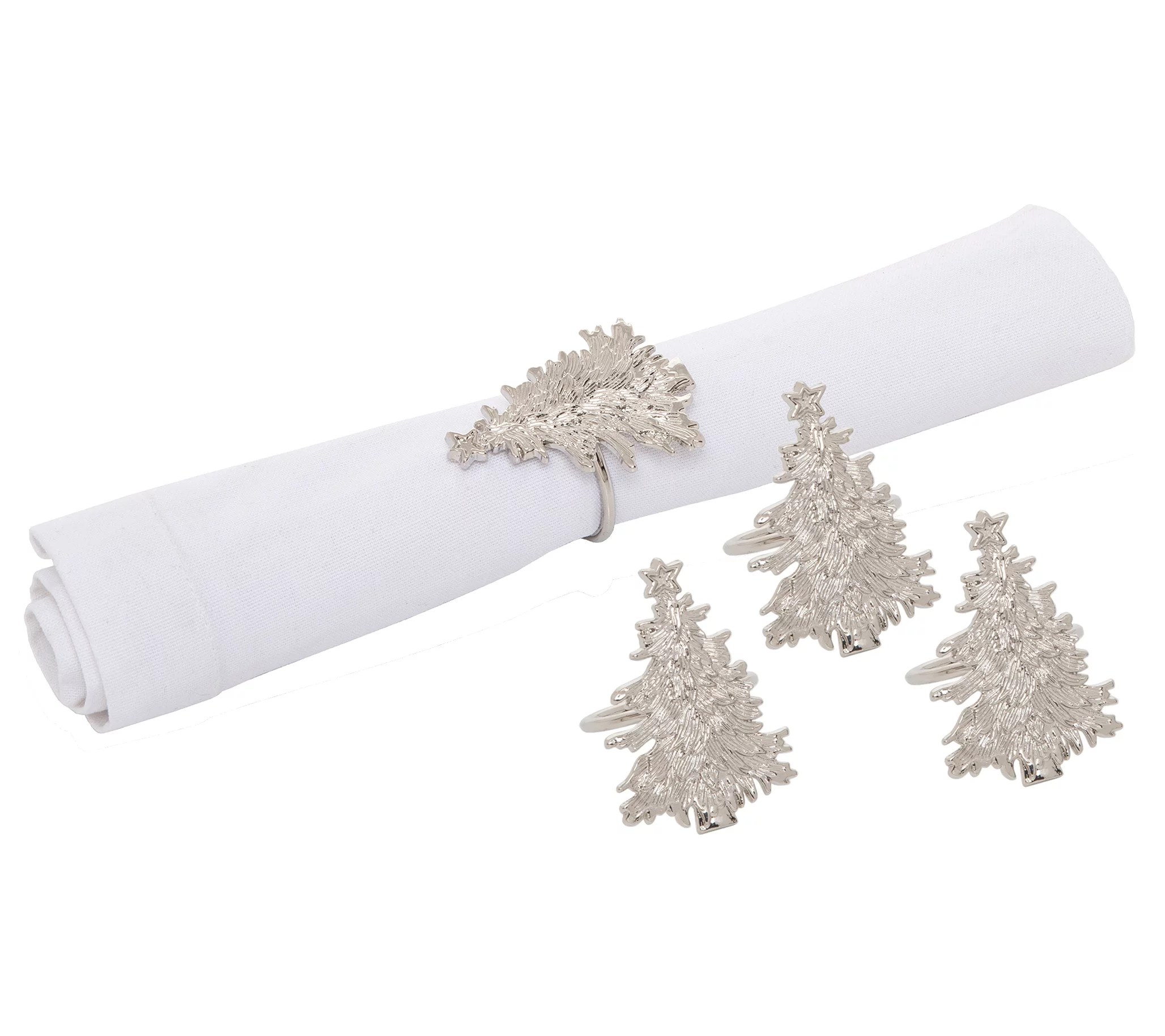 Christmas Tree Napkin Ring Set of 4 by Valerie