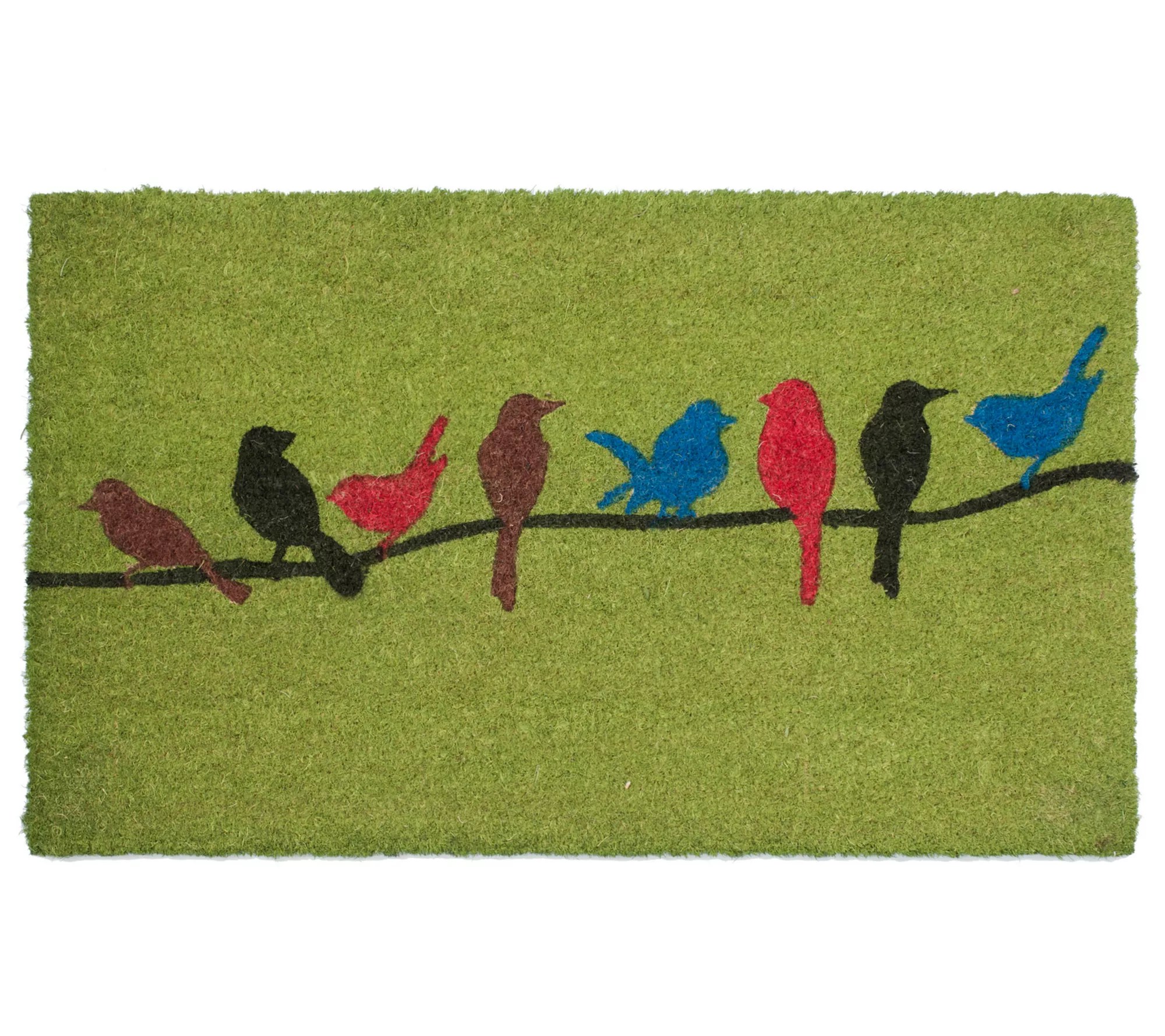 Colorful Birds Coir Doormat with PVC Backing