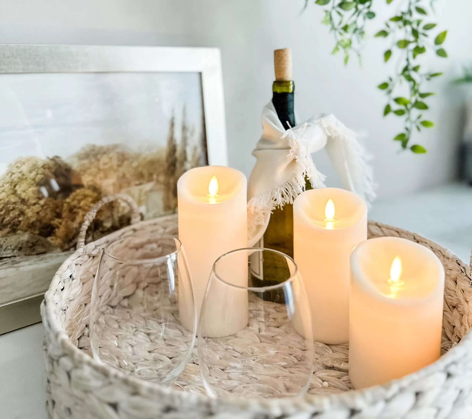 "As Is" Luminara Set of 3 Colorscape Flameless Candles