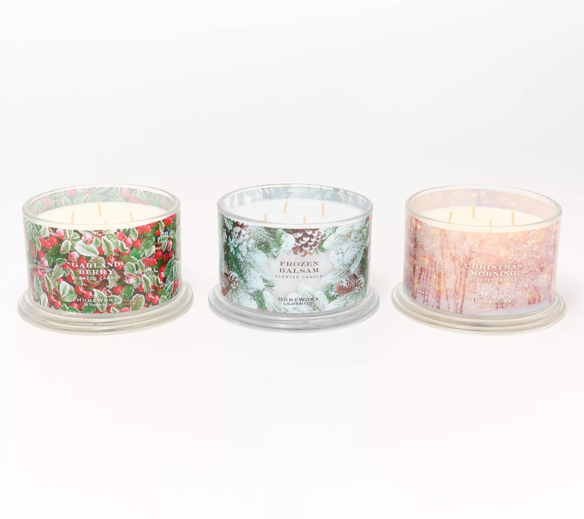 "As Is" HomeWorx by Slatkin & Co. Set of 3 18oz Candles