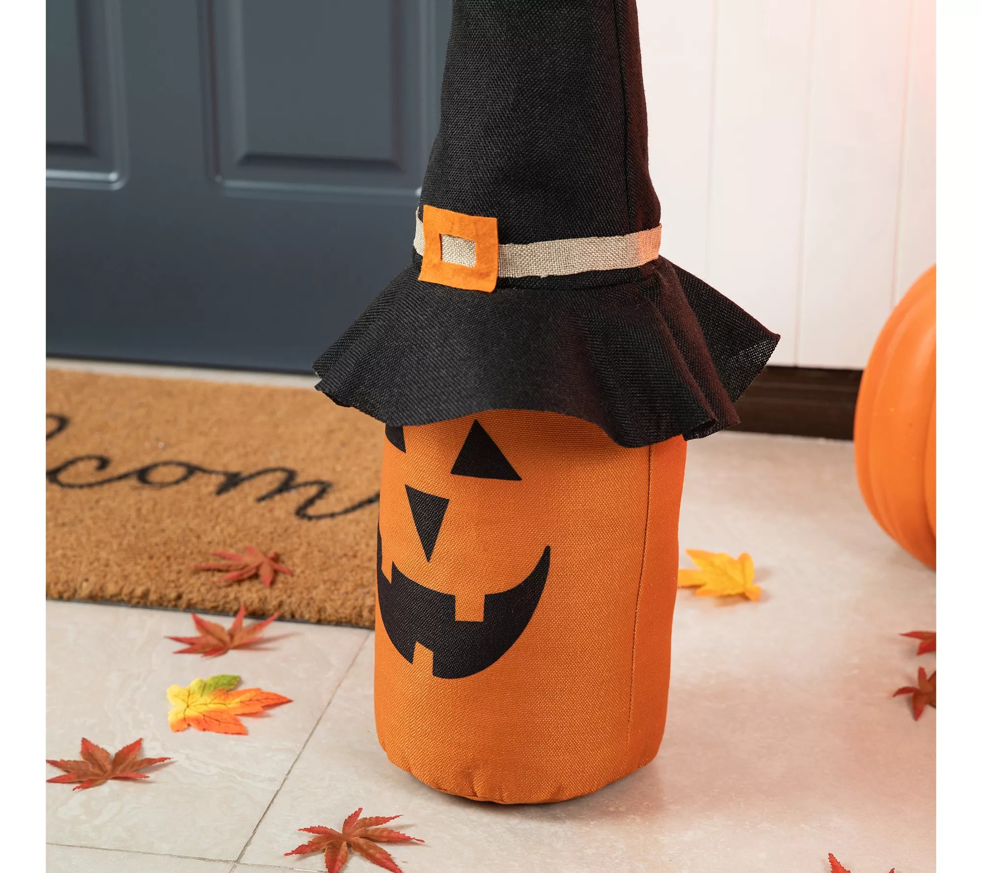 Glitzhome 24"H Halloween JackOLantern Doorstop Porch Decor