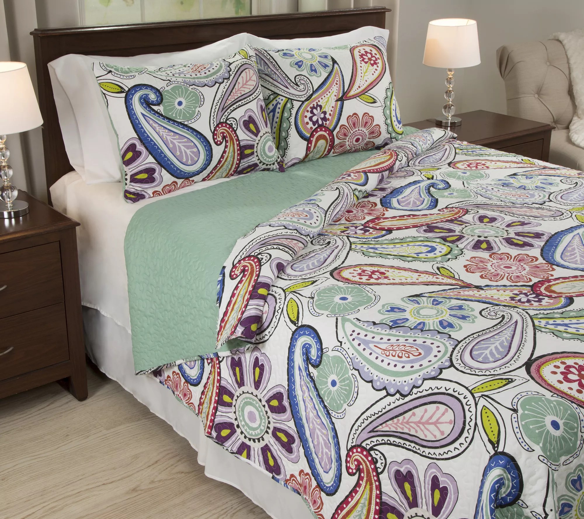 Lavish Home Lizzie 3Piece Full/Queen Quilt Set