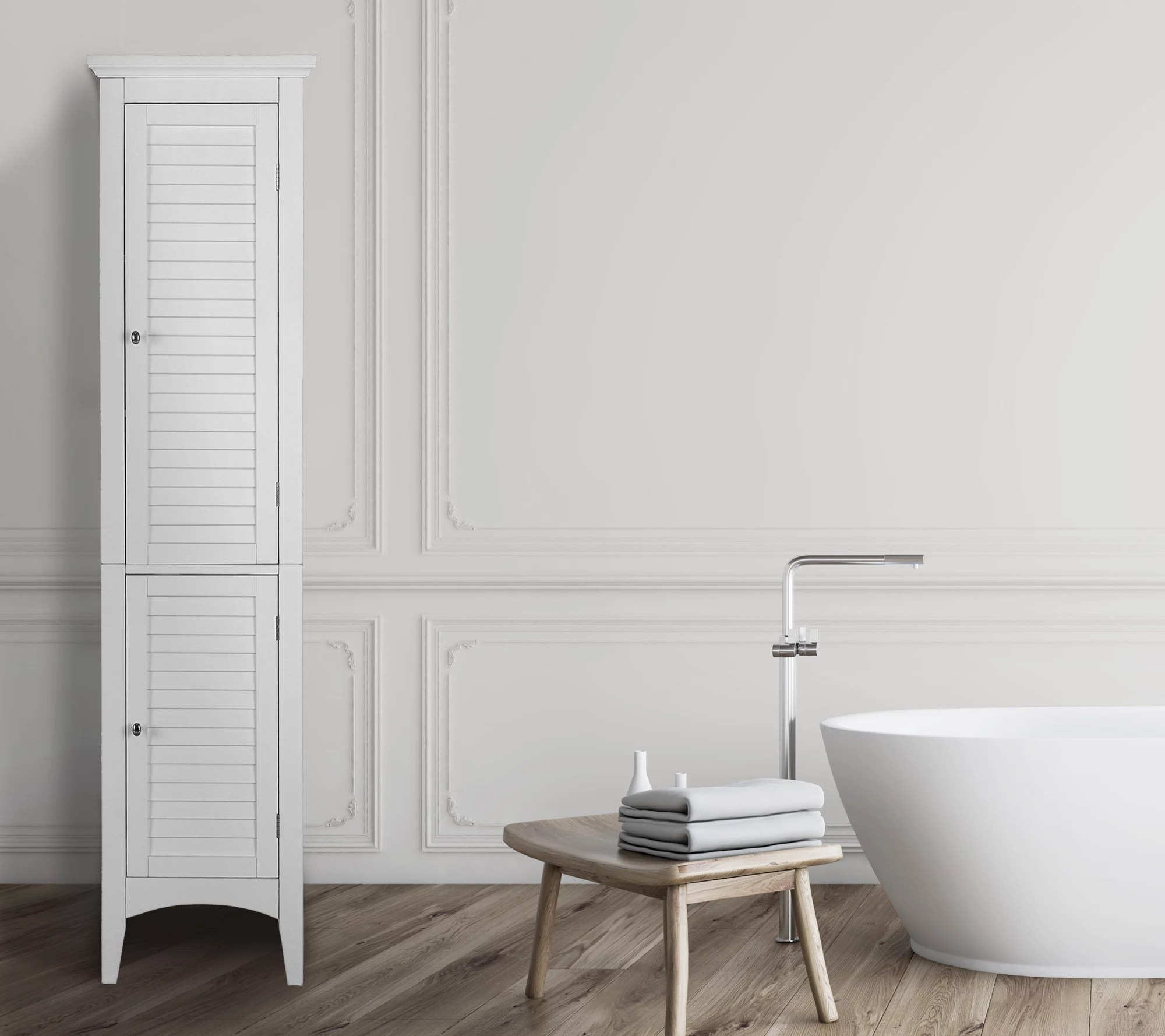 Teamson Home Two Doors Tower Storage White