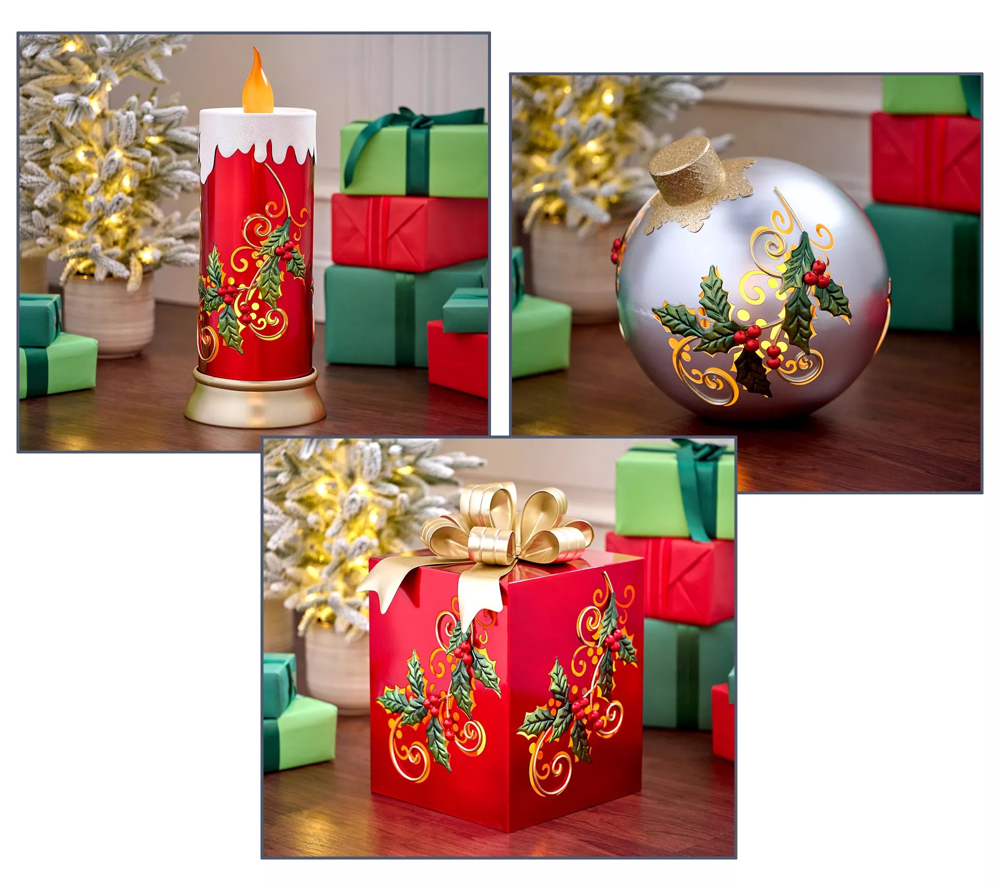 Indoor/Outdoor Flickering Flame Holiday Decor By Valerie