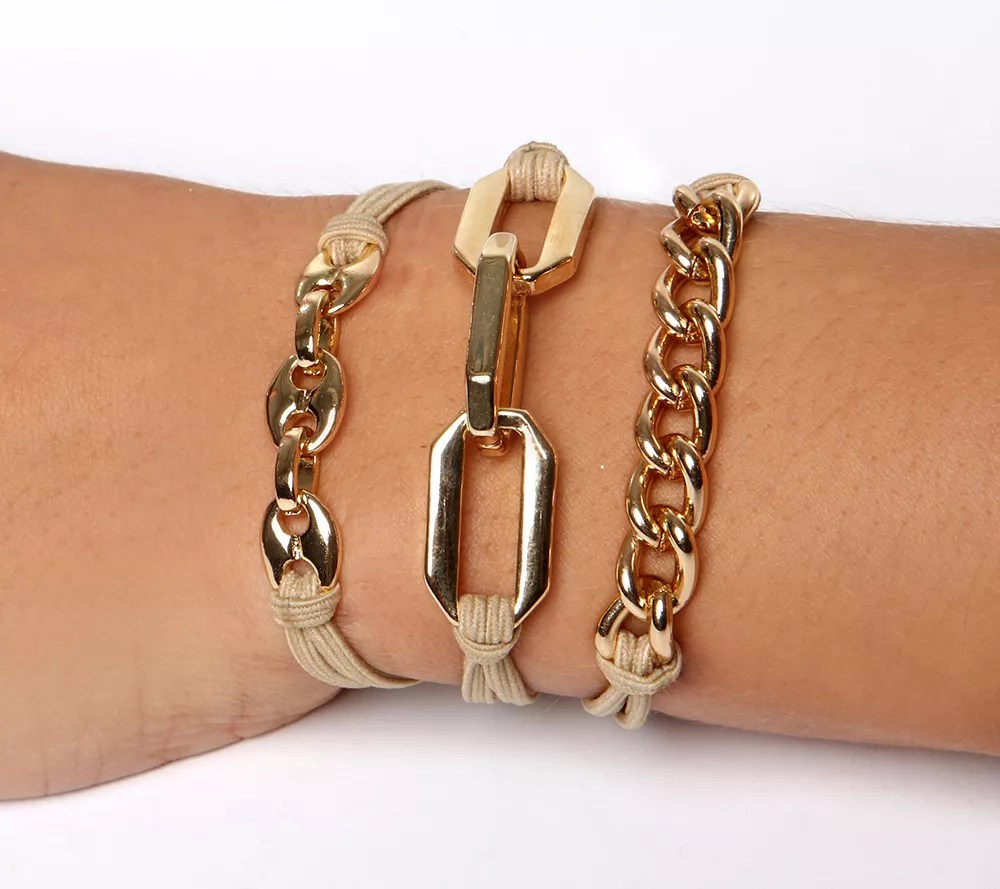 Maya J Jewelry Set of 9 Designer Hair Tie Bracelets