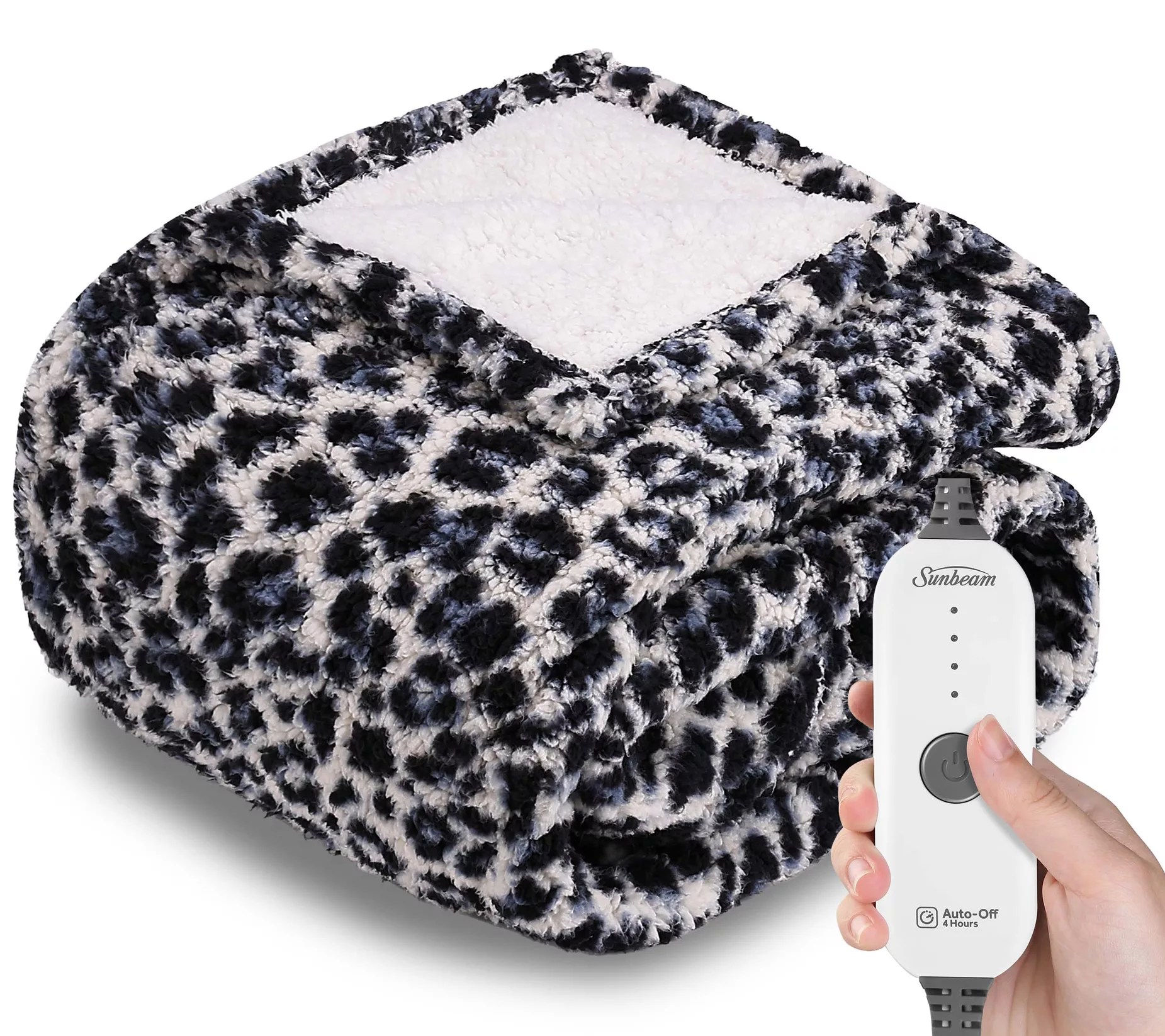 Sunbeam Nordic Sherpa Heated Foot Pocket Electric Blanket