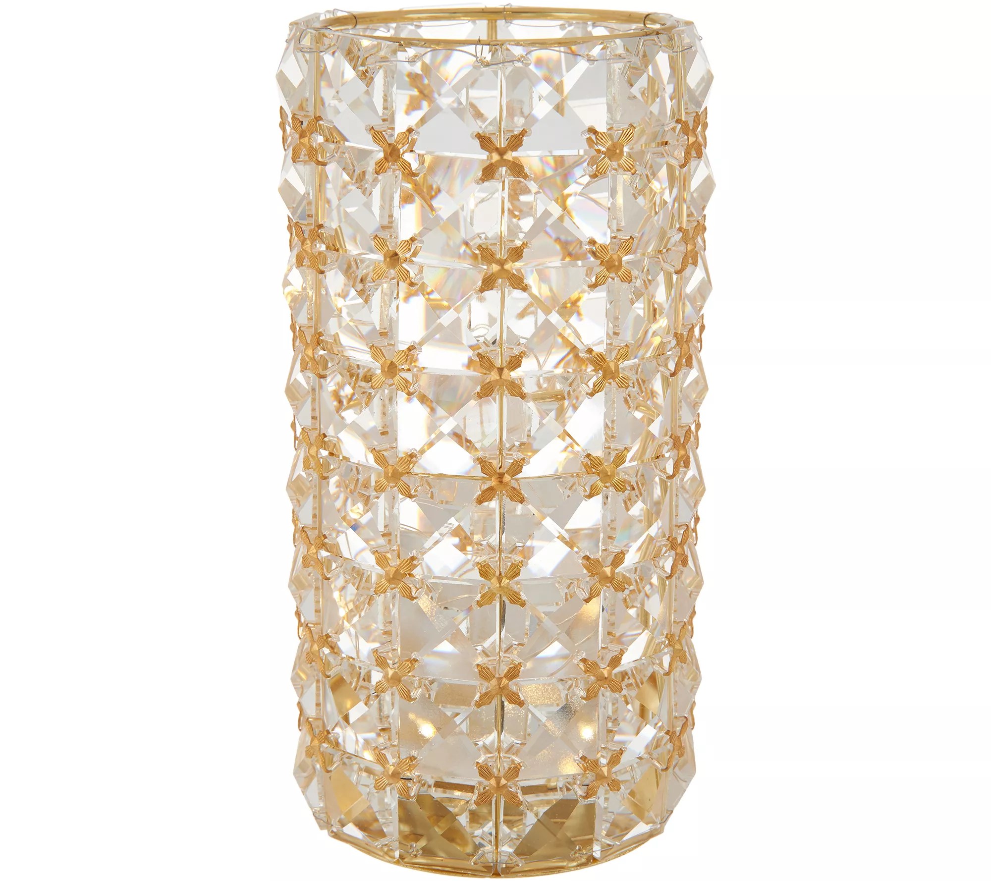 Illuminated Faceted Gem Hurricane with Microlights by Valerie