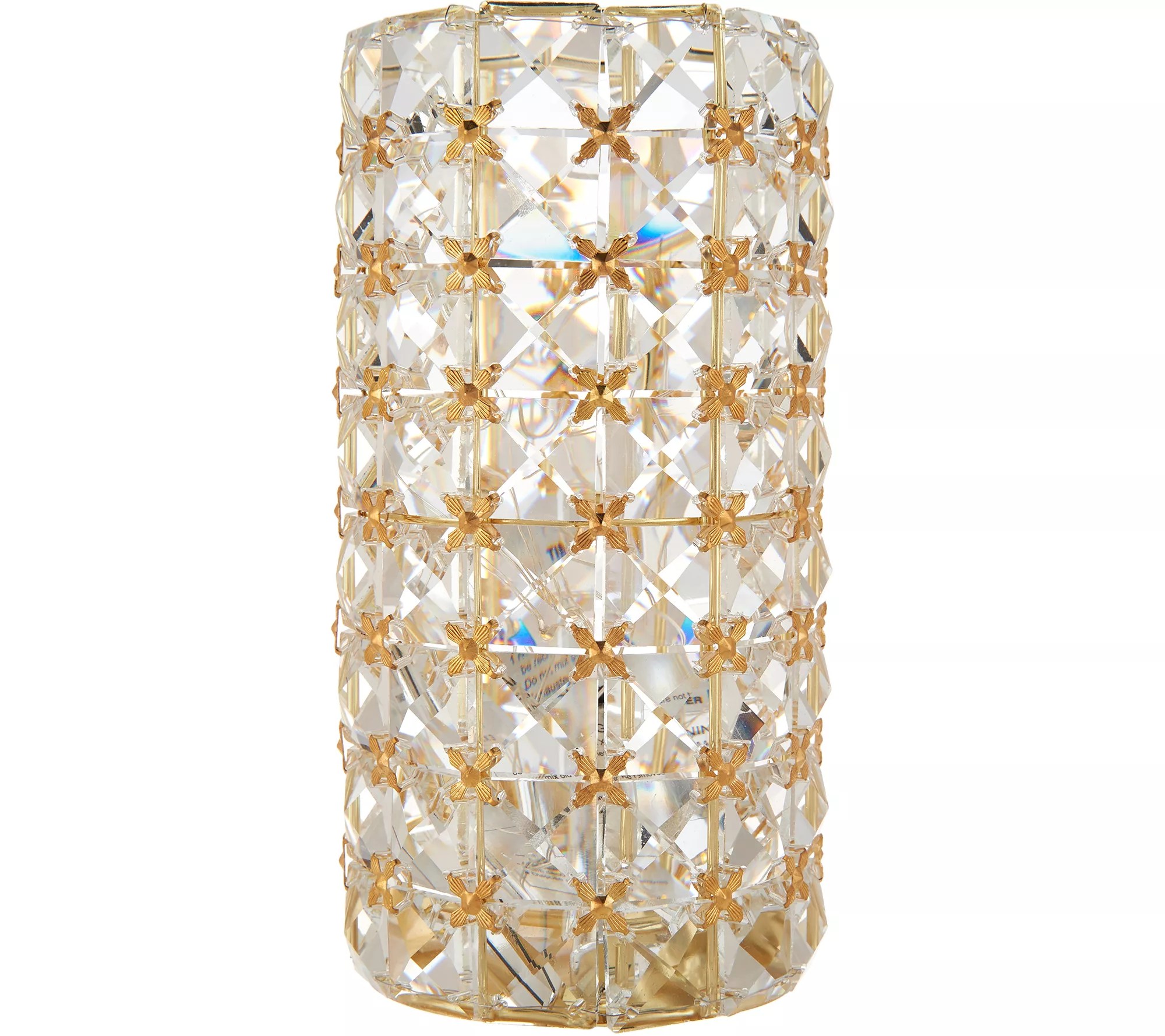 Illuminated Faceted Gem Hurricane with Microlights by Valerie