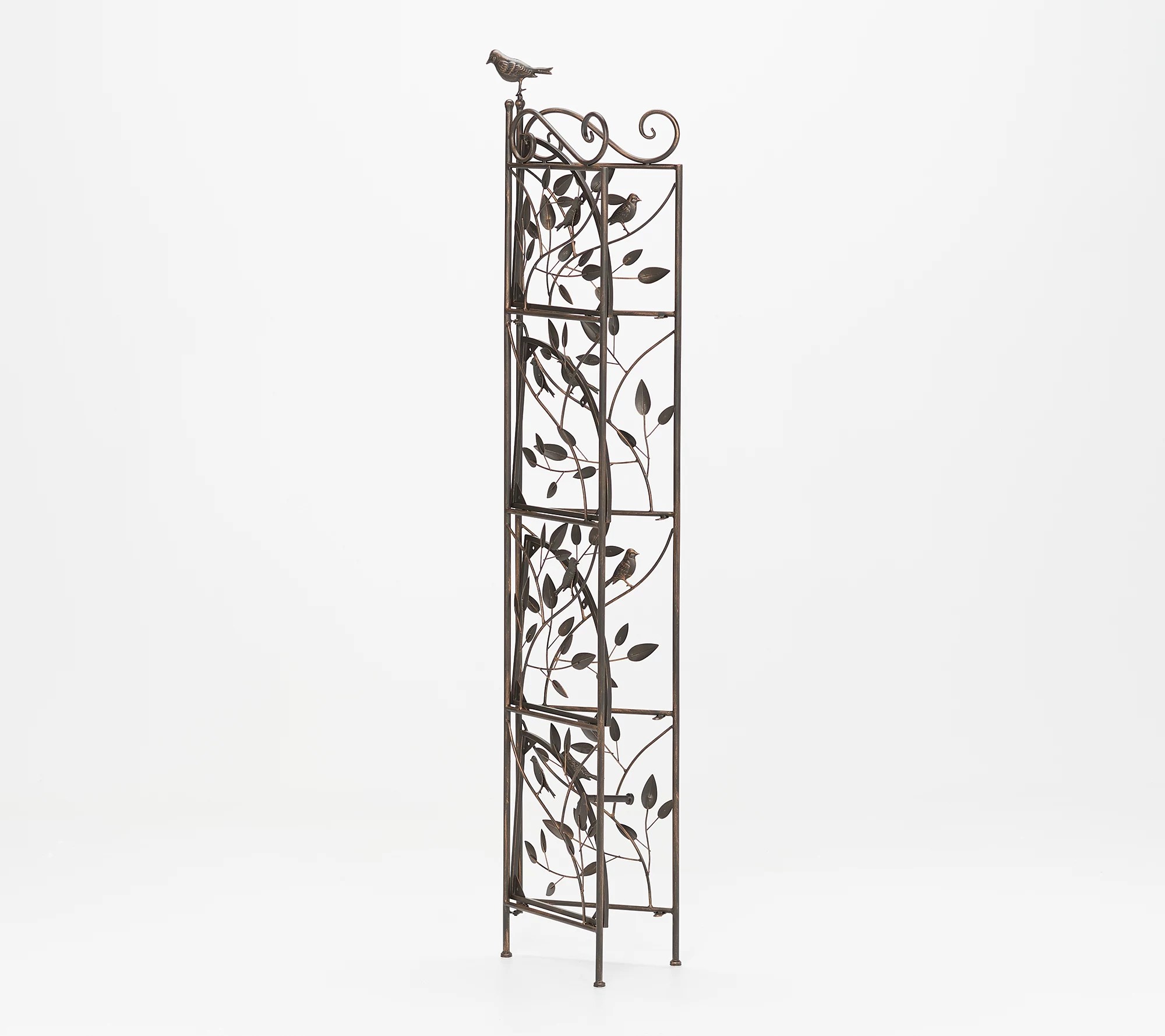 Indoor/Outdoor Bird & Vine 4Tier Corner Shelf by Valerie