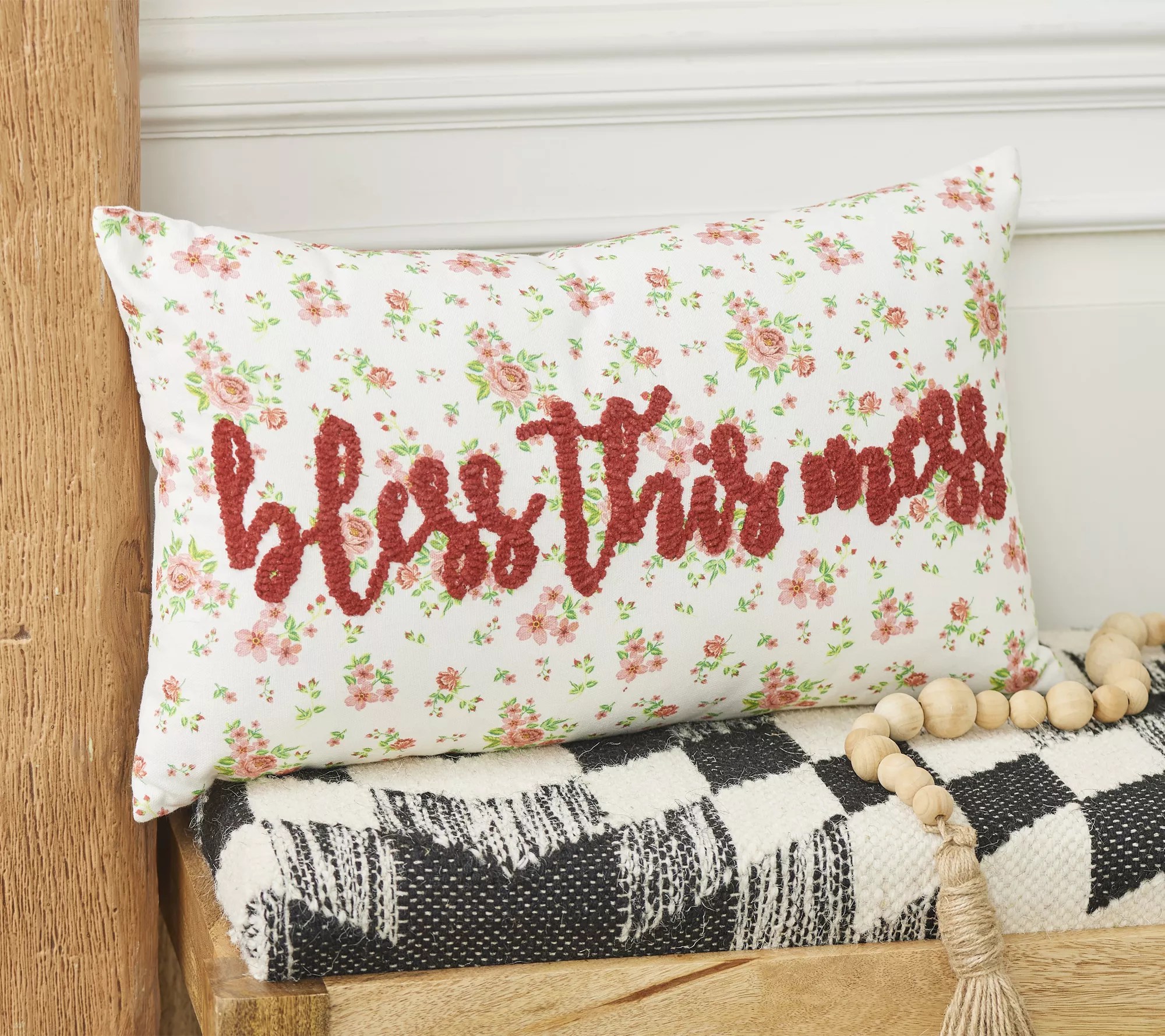 Sister Road by JG Bless This Mess 12"x20" Lumbar Pillow
