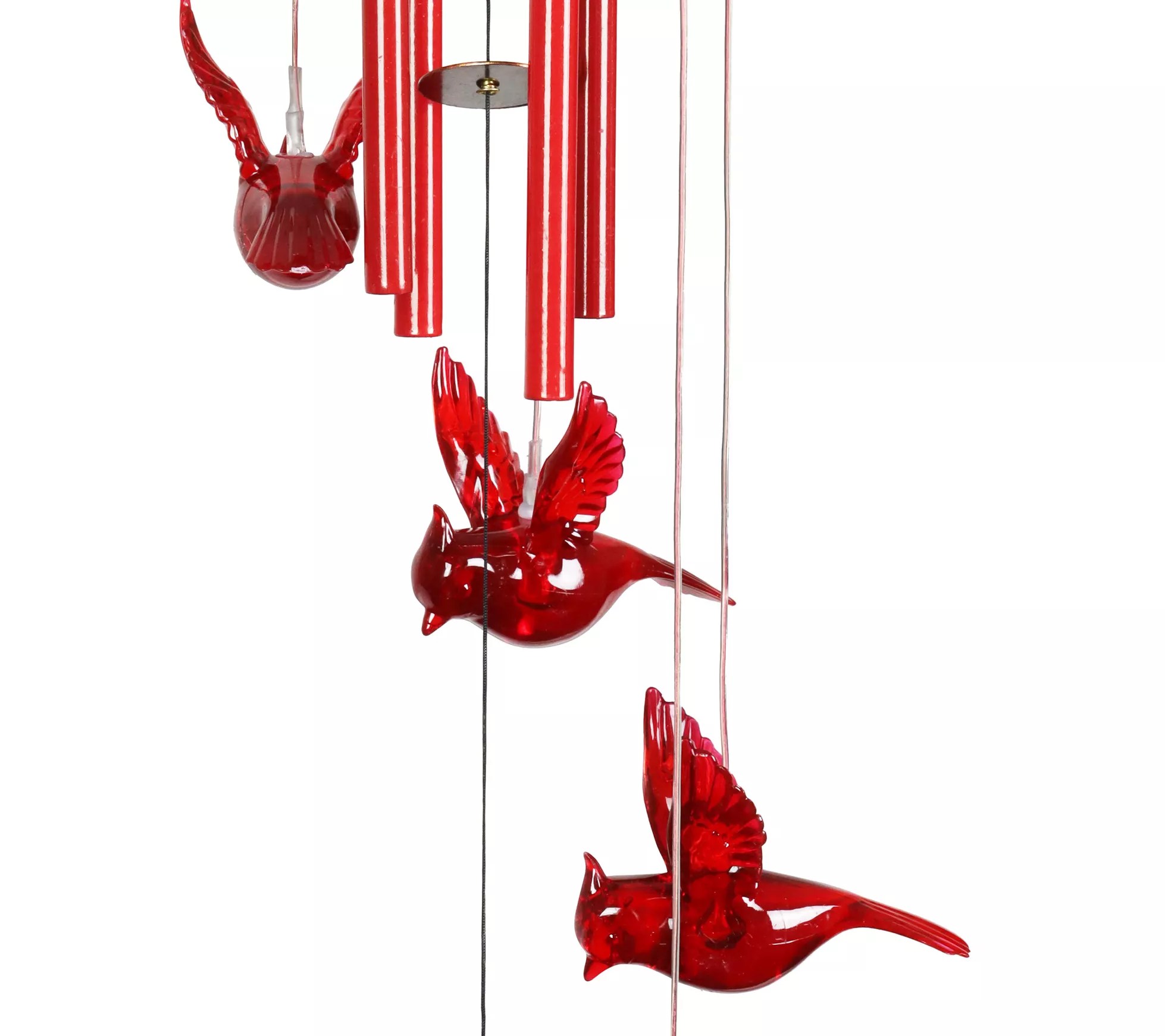 Exhart Solar ColorChanging Cardinal Wind Chime