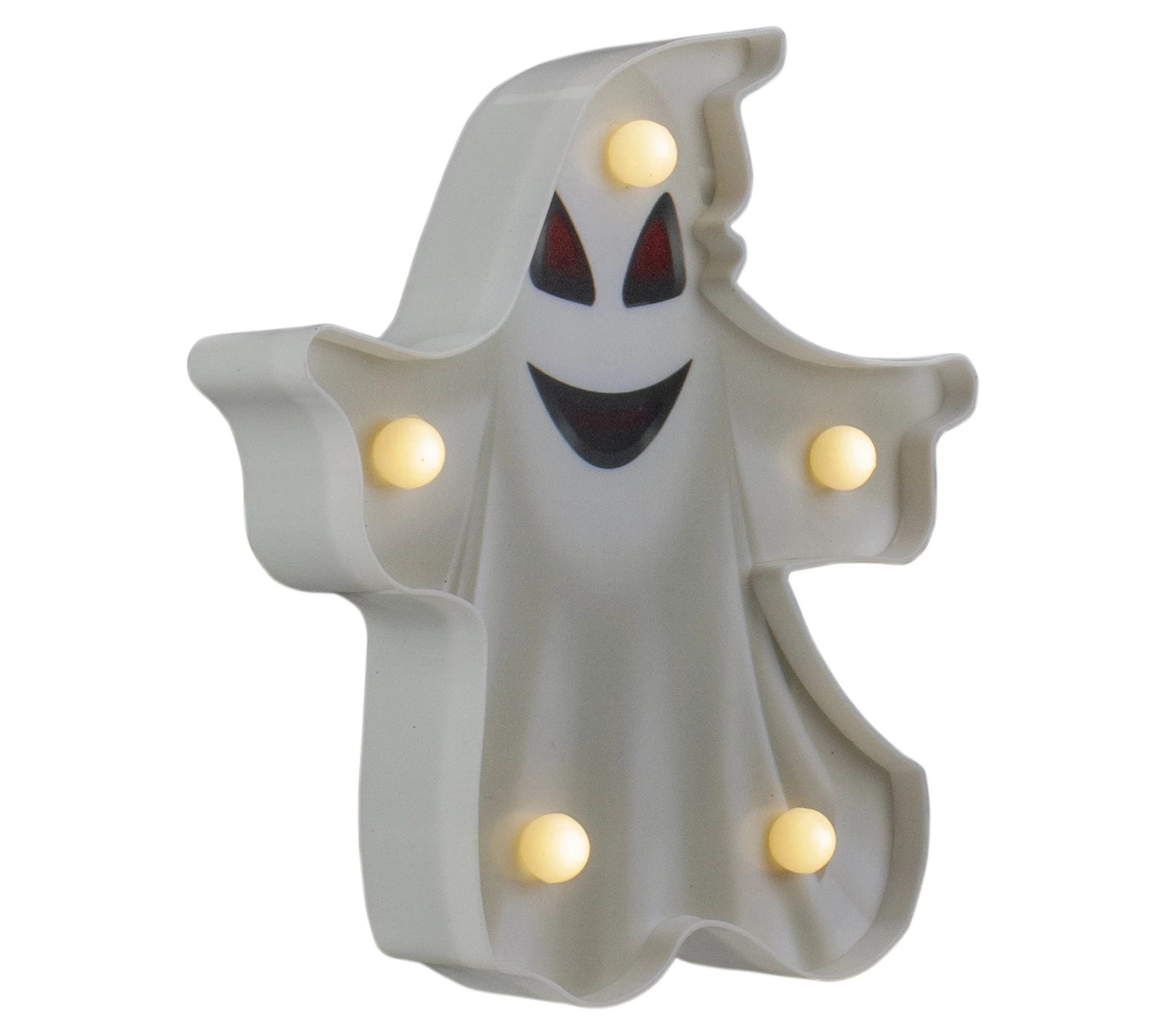 Northlight 7" LED Lit Ghost Halloween Marquee Sign