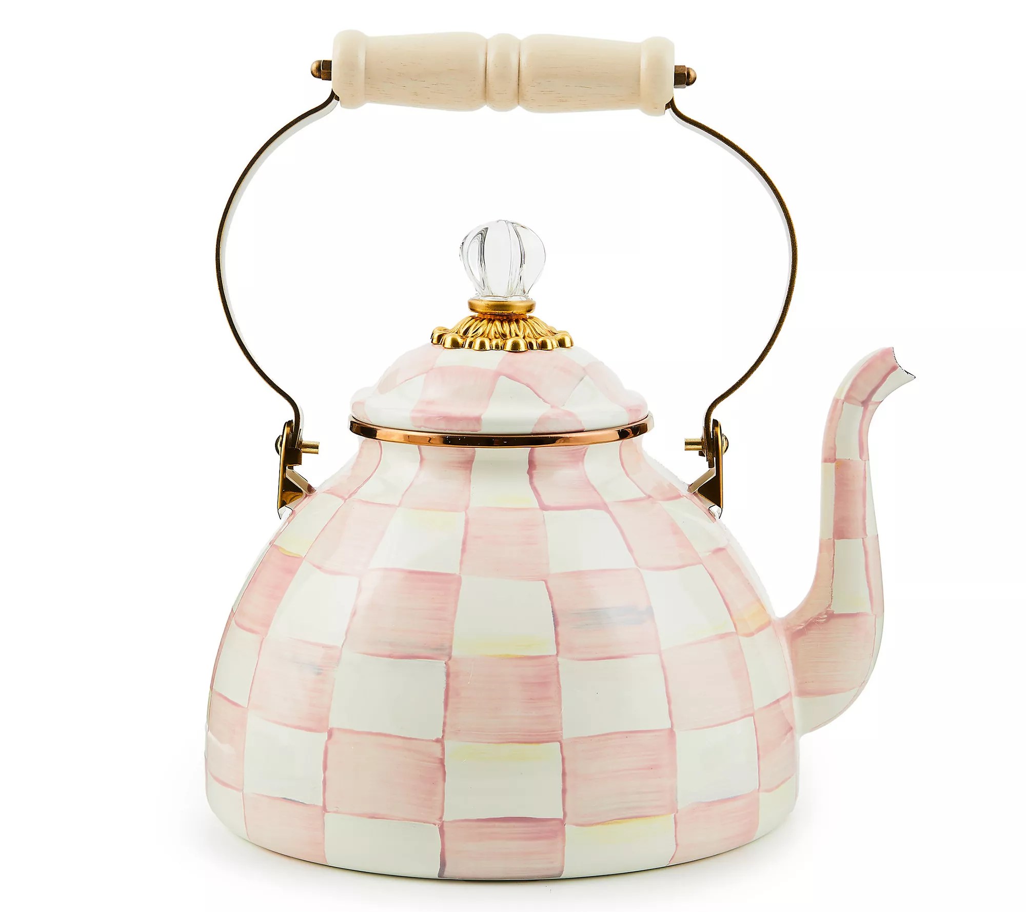 Mackenzie Childs 3Quart Enamel Tea Kettle