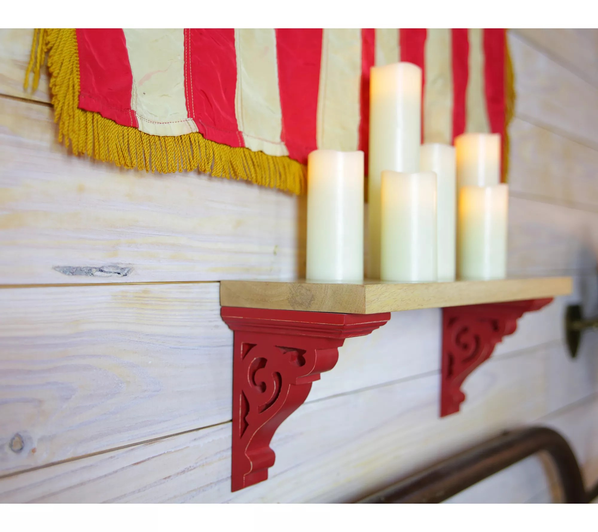 Junk Gypsy 20" Wooden Corbel Design Book Shelf