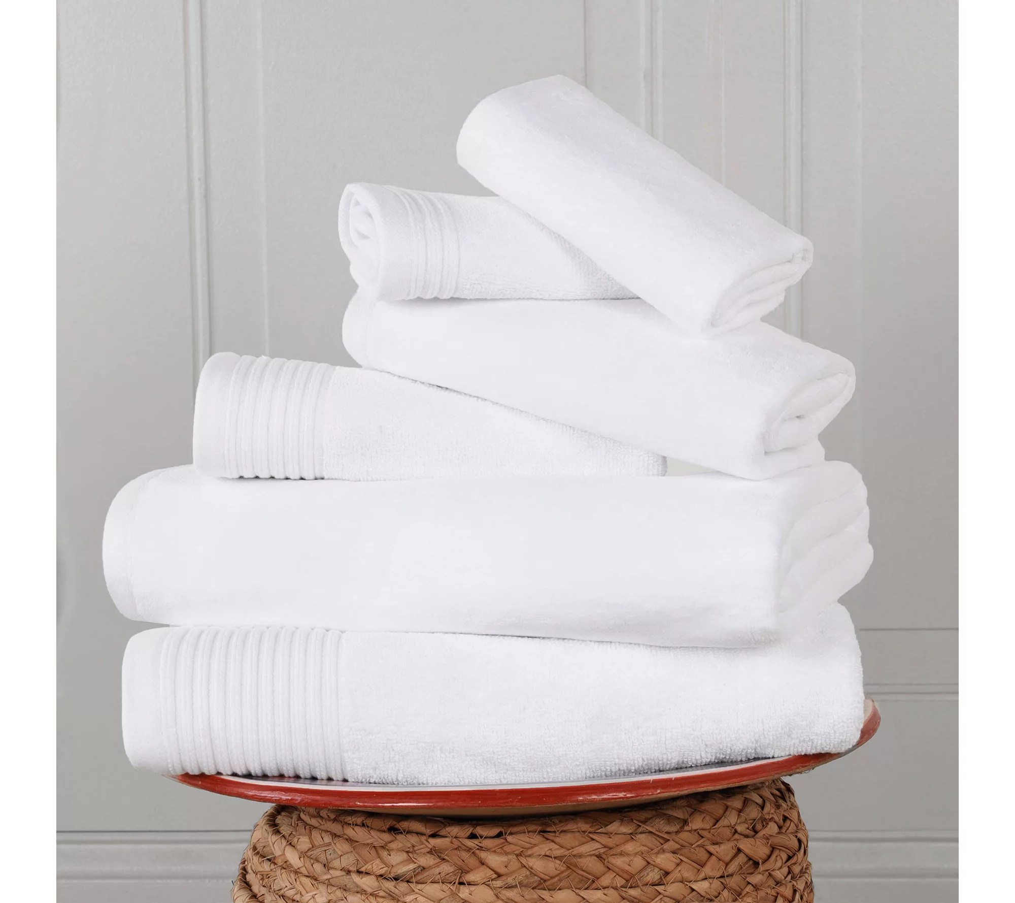 Superior Marble Effect Cotton QuickDrying 6Pi ece Towel Set