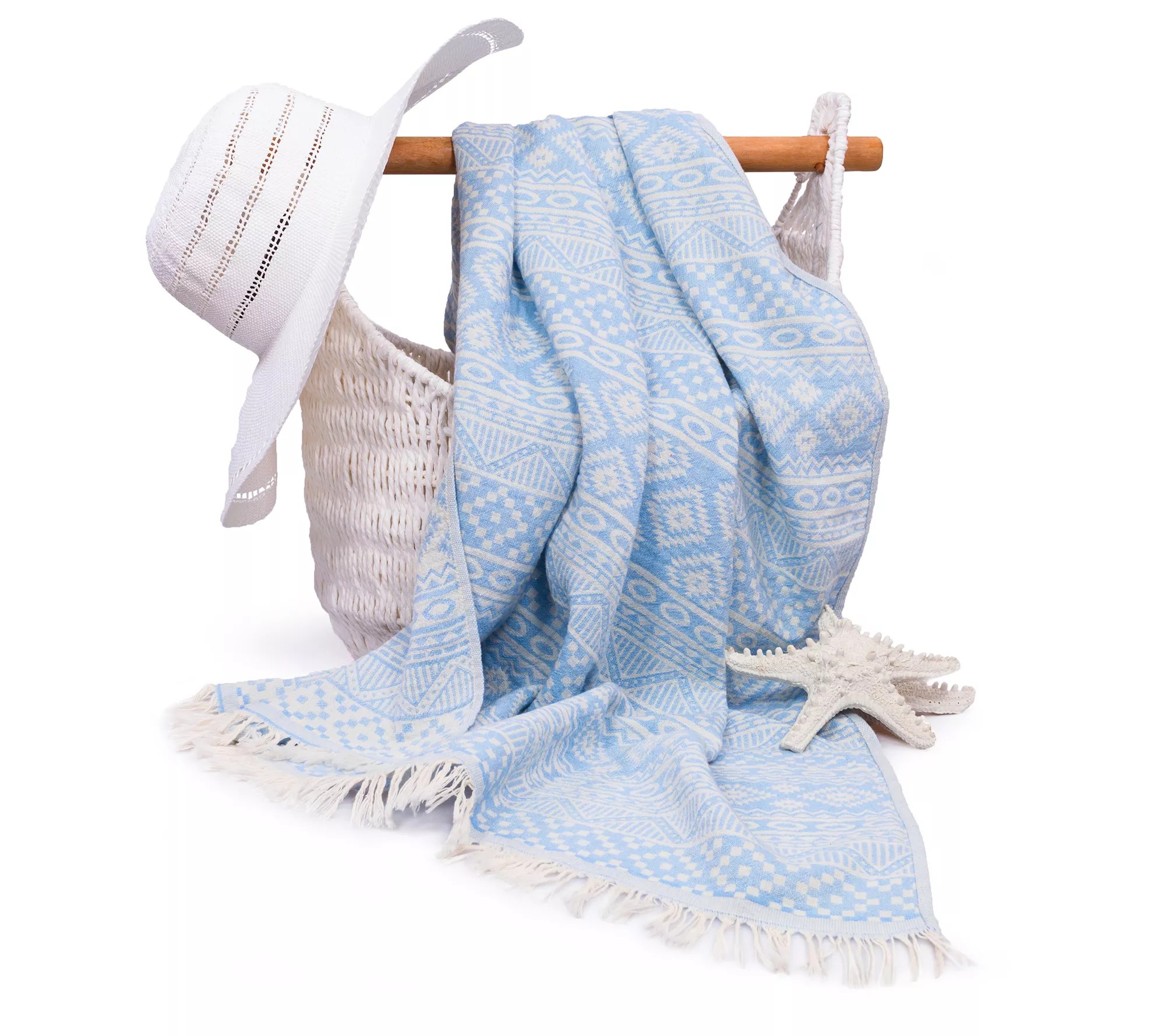 Linum Home Textiles Sea Breeze Pestemal Beach Towel