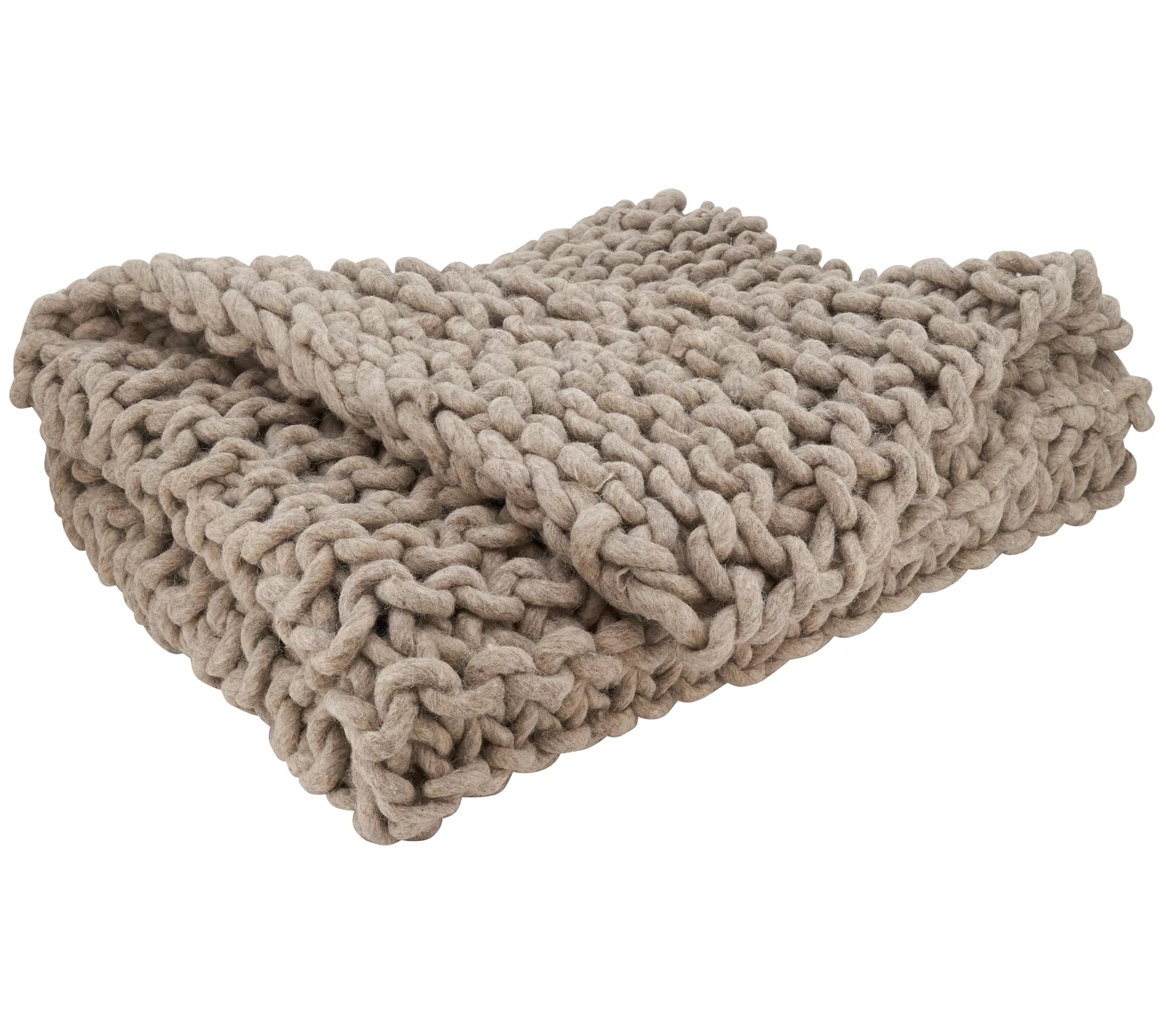 Saro Lifestyle Chunky Knit Wool Throw