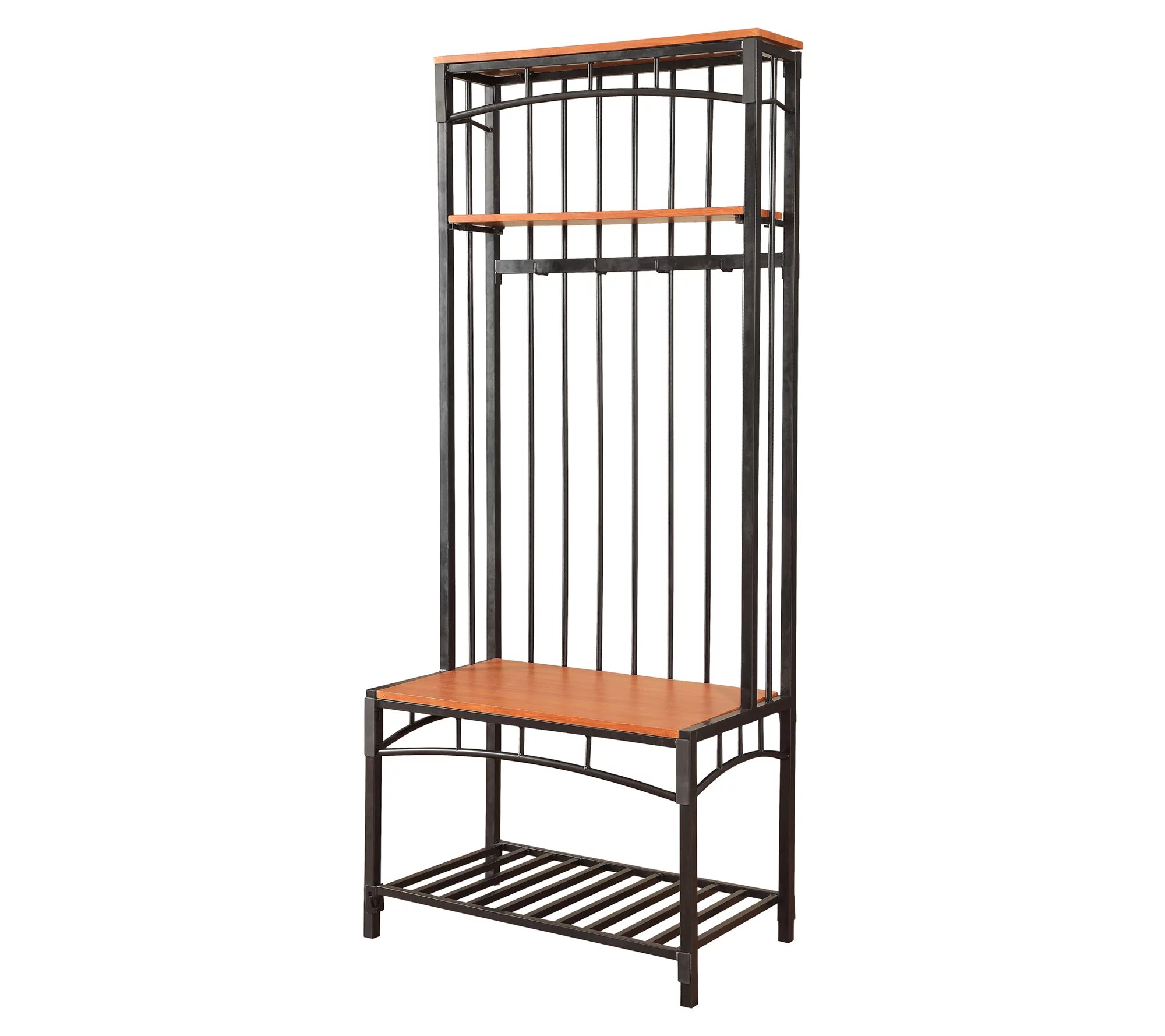 4D Toolless Boltzero Entry Hall Bench Cherry/Black Metal