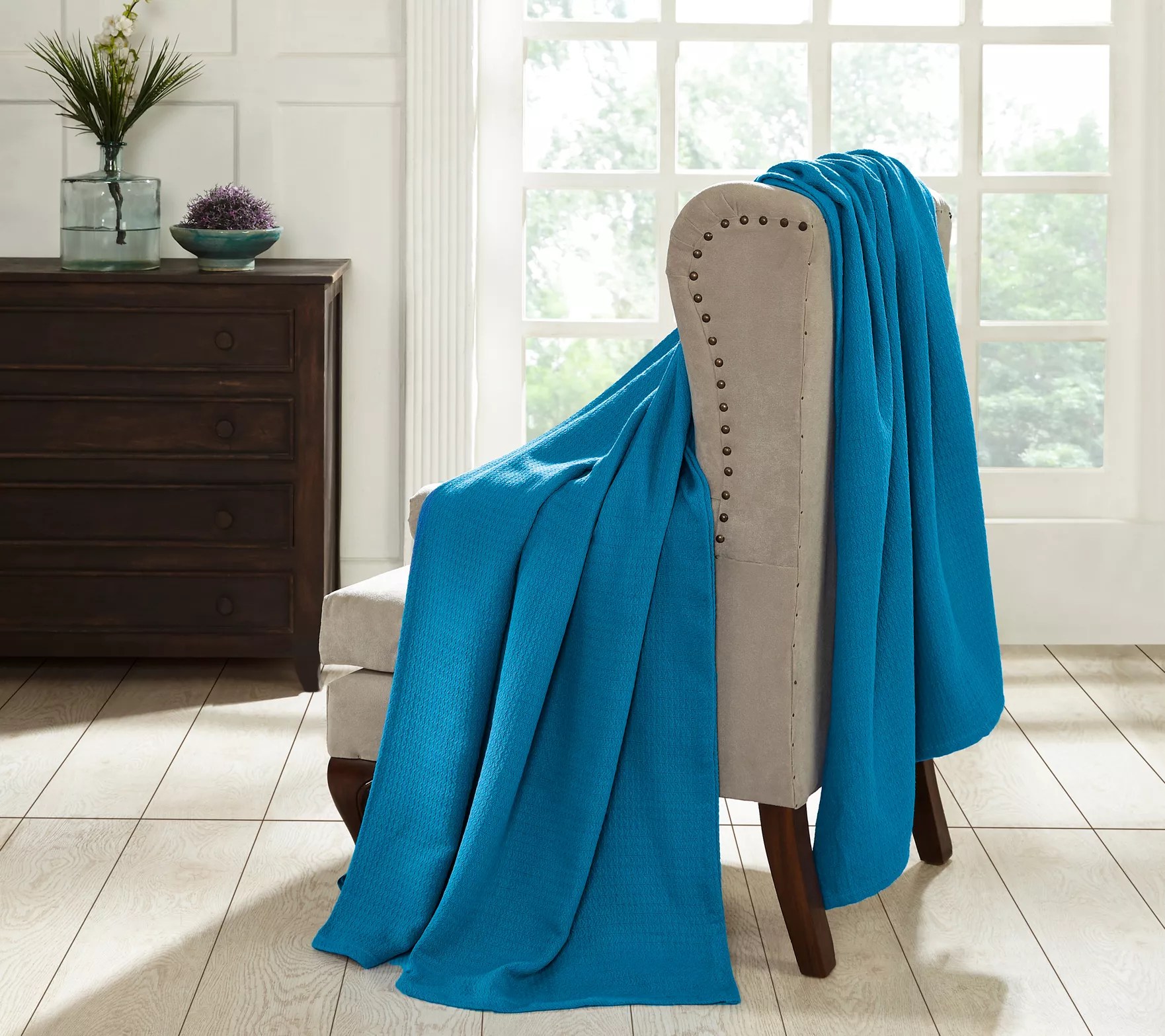 Superior Textured Cotton Weave Blanket, Full/Queen