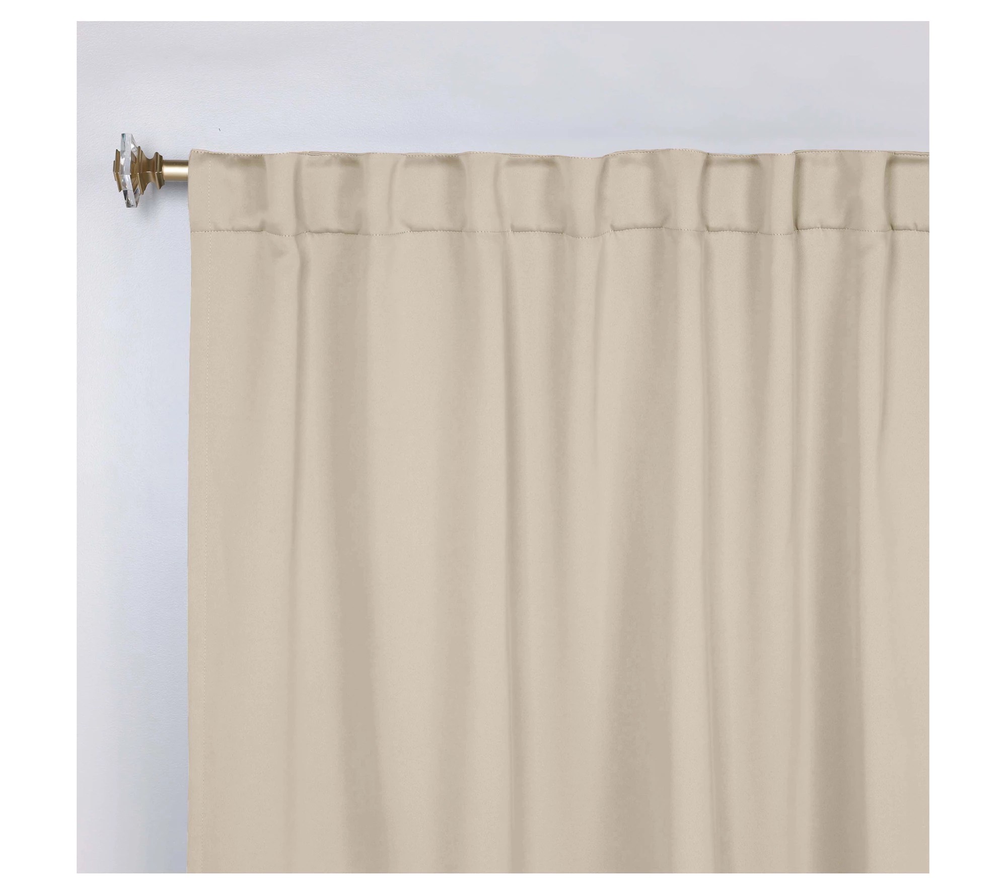 Superior Solid Room Darkening Curtains & Back Tabs Set, 42x63