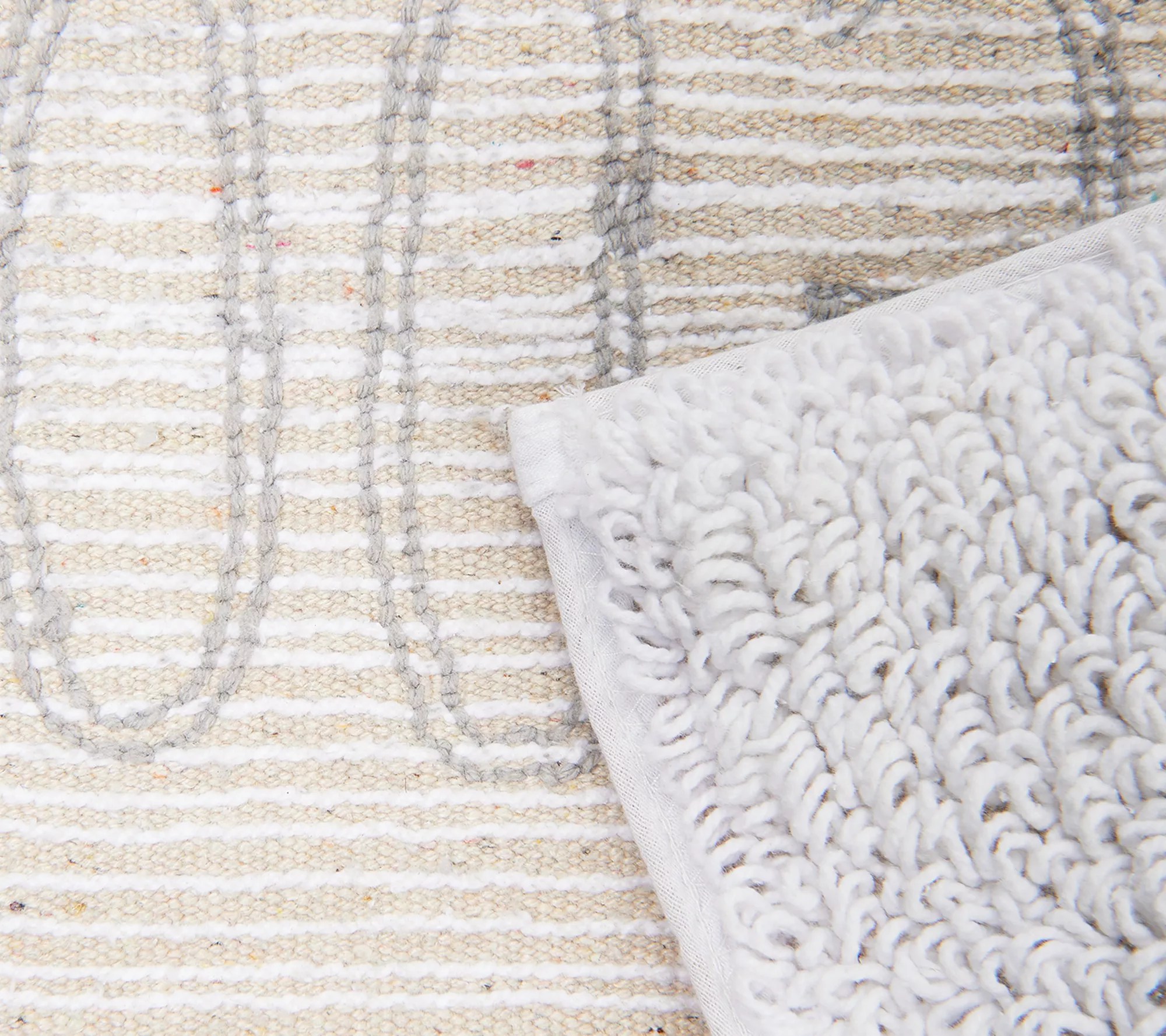 Peace Love World Yarn Dyed 100 Cotton Skid Resistant Bath Mat