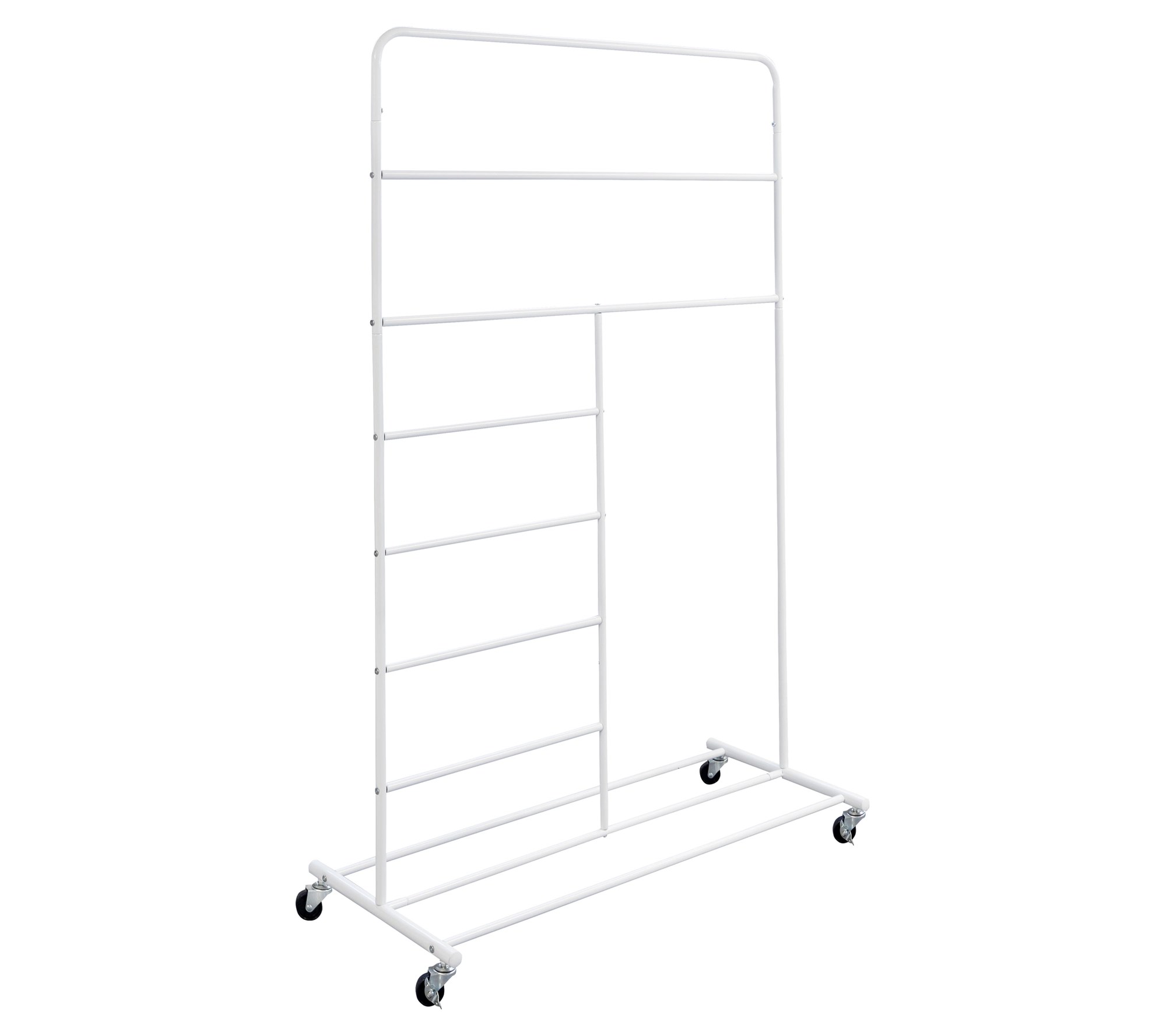 HoneyCanDo Rolling Multi Section T Bar Clothes Drying Rack