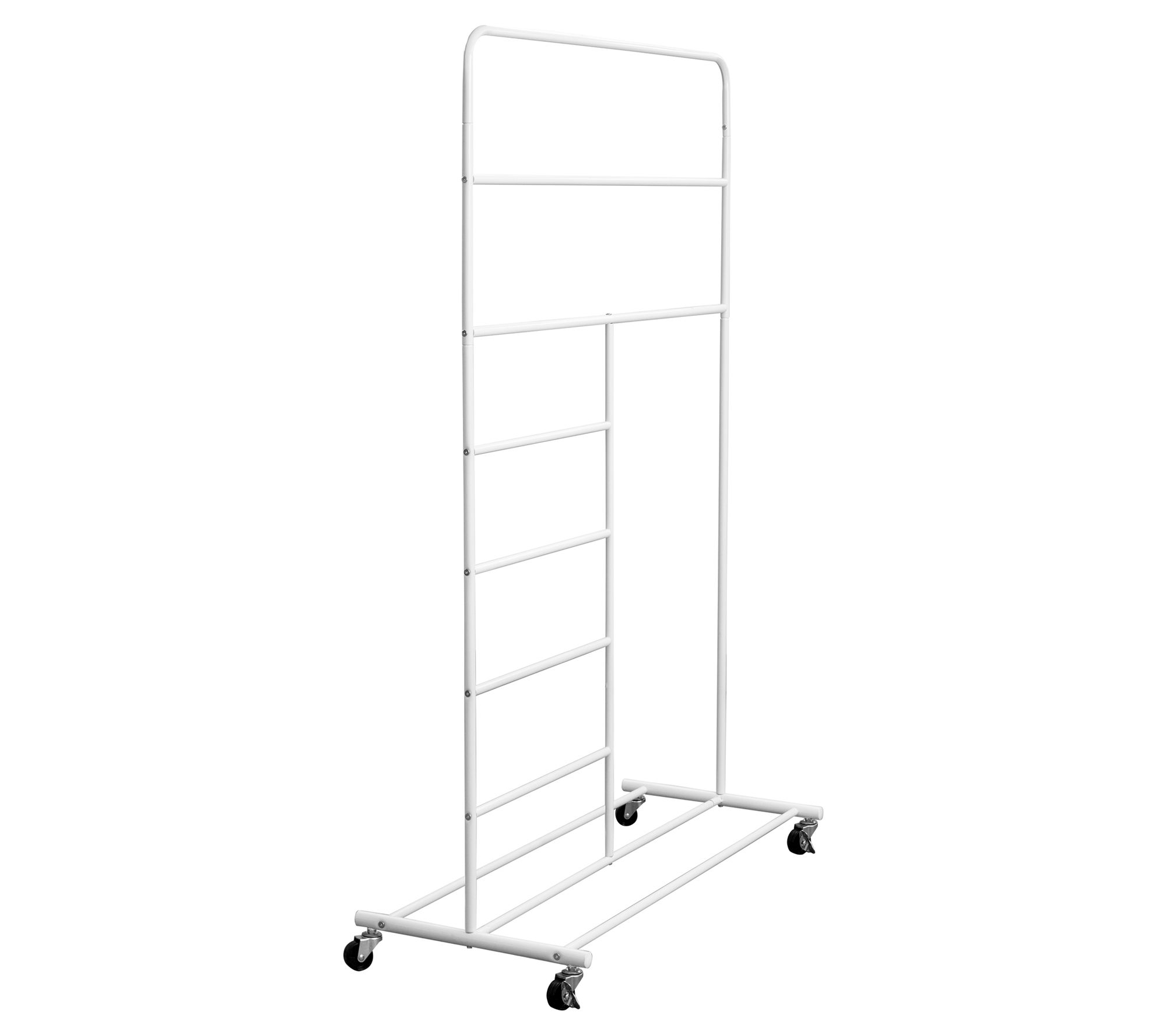 HoneyCanDo Rolling Multi Section T Bar Clothes Drying Rack
