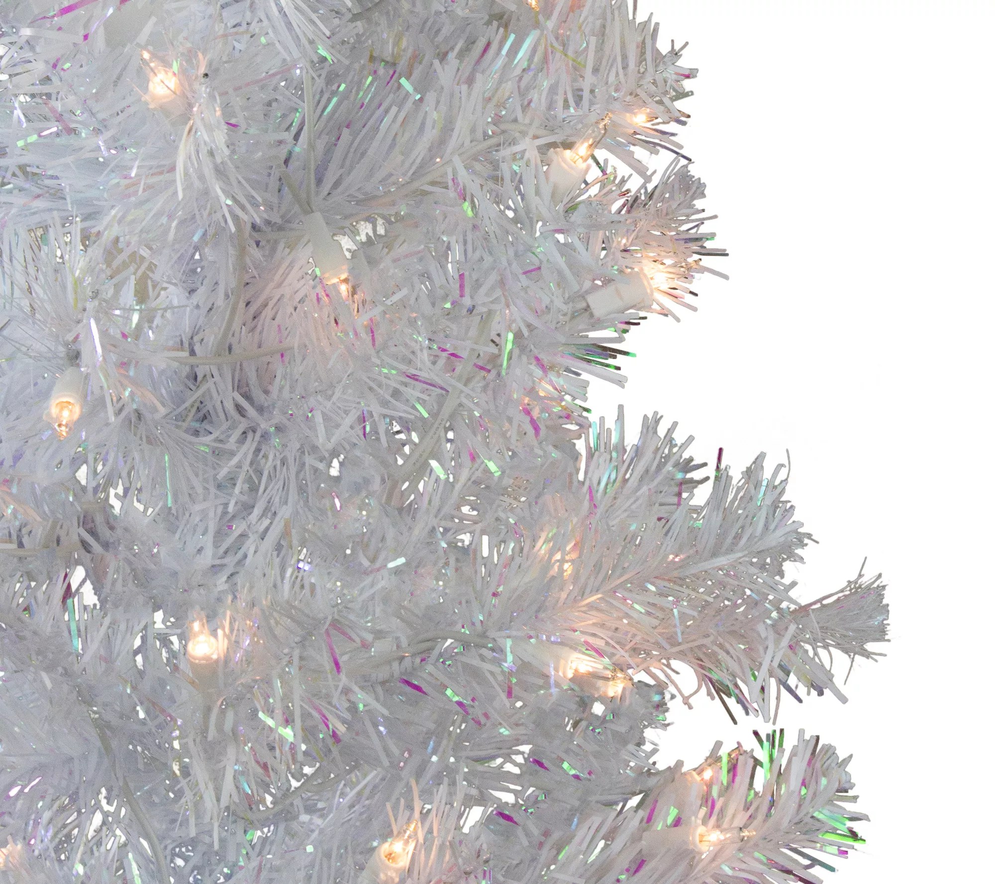 Northlight 4' PreLit White Iridescent Pine Christmas Tree