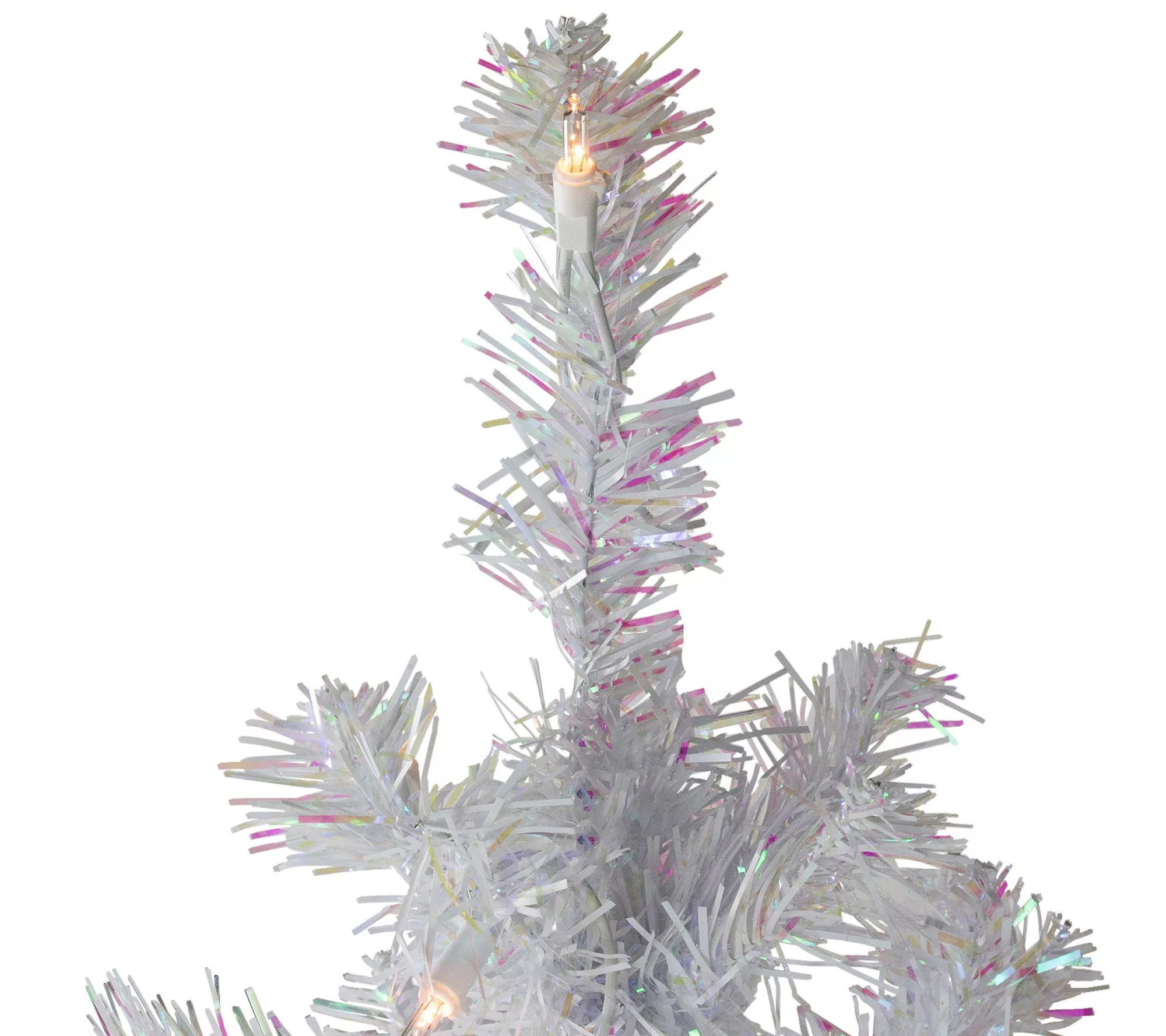 Northlight 4' PreLit White Iridescent Pine Christmas Tree