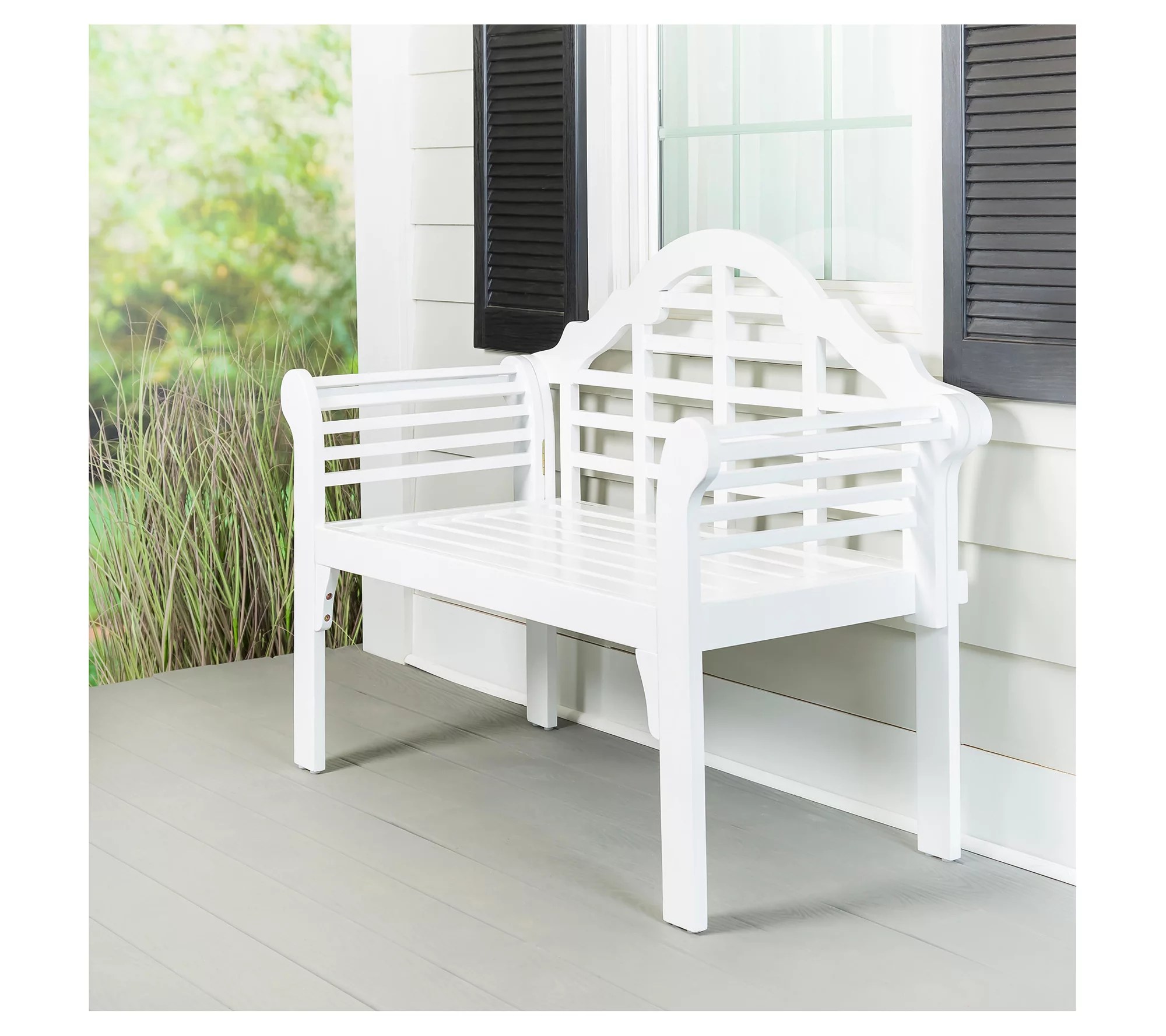 Plow & Hearth Lutyens Wood Garden Bench