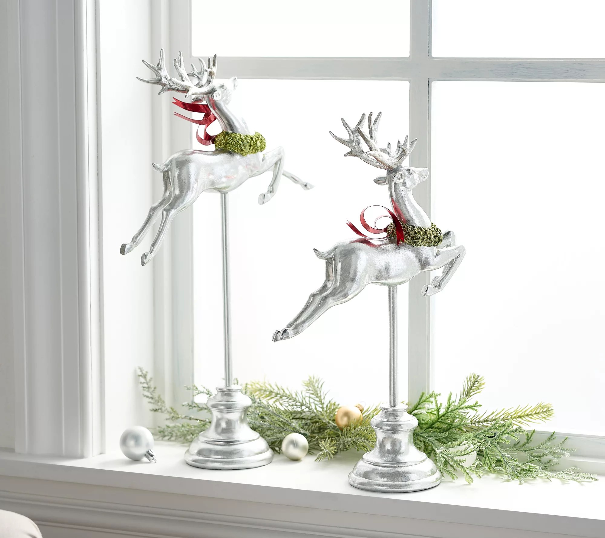 Set of 2 Flying Reindeer by Valerie