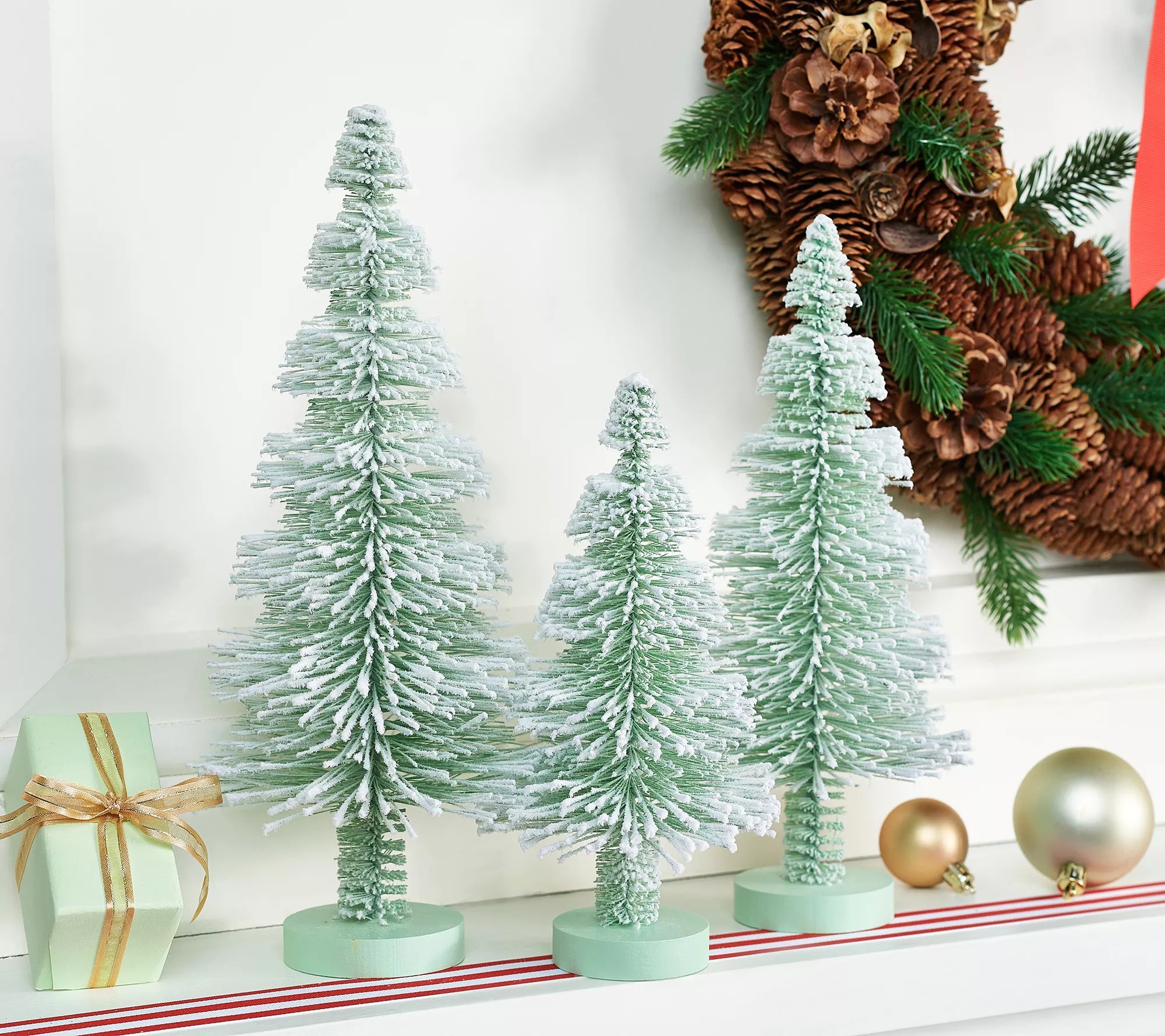 Set of 3 Bottlebrush Trees by Valerie