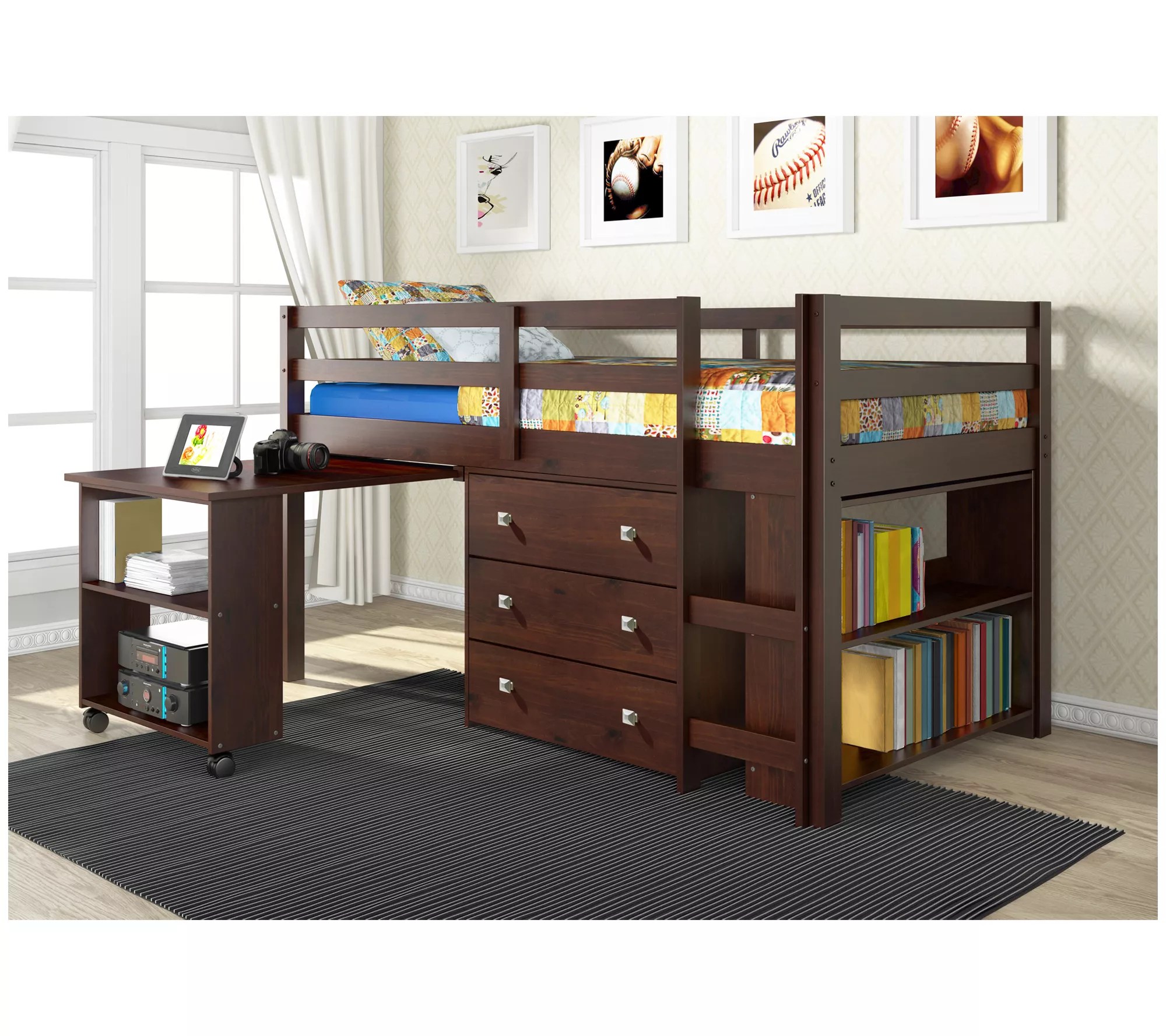 Twin Low Loft Modular Bed Set