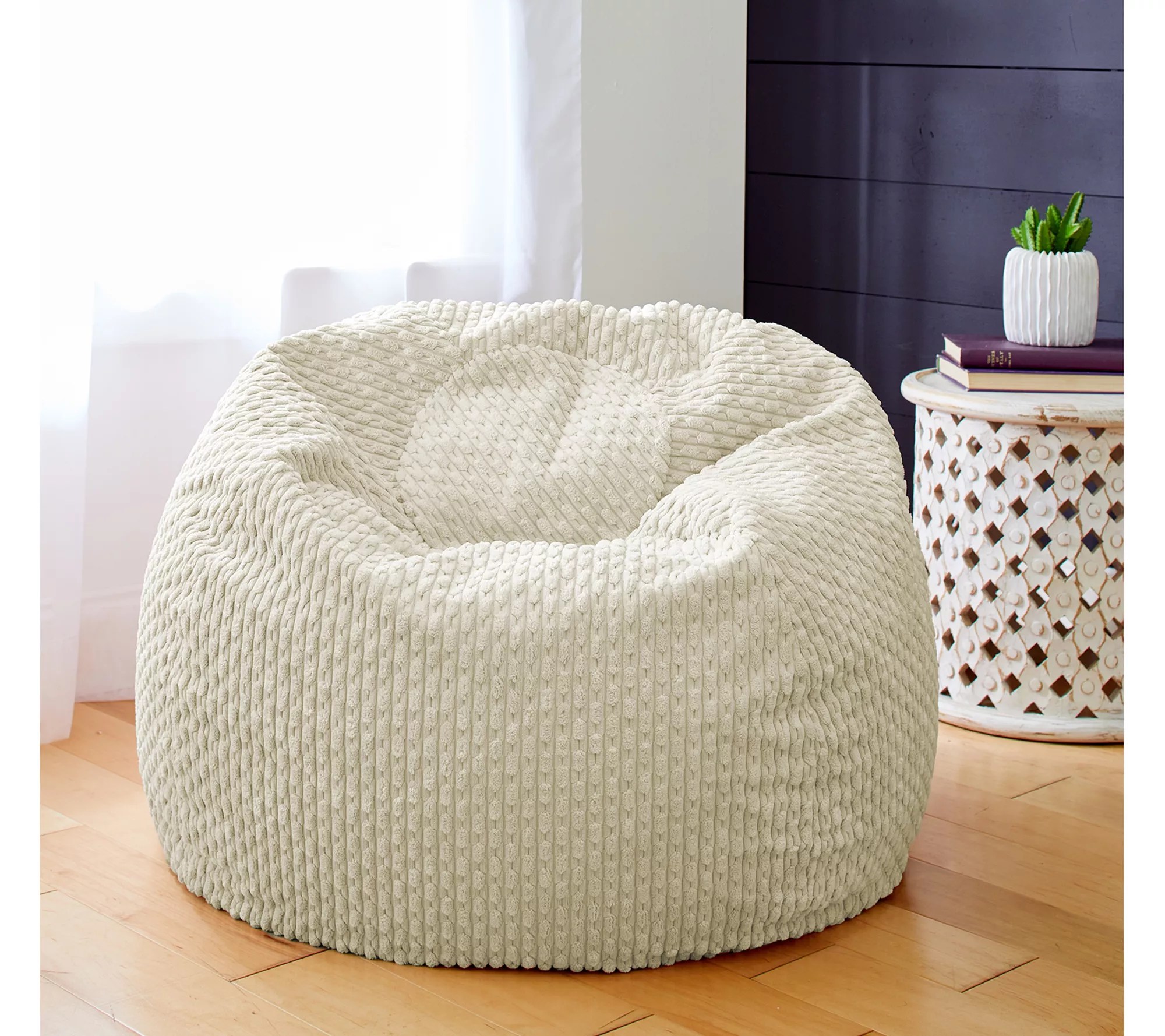Sorra Home Indoor Corduroy Bean Bag