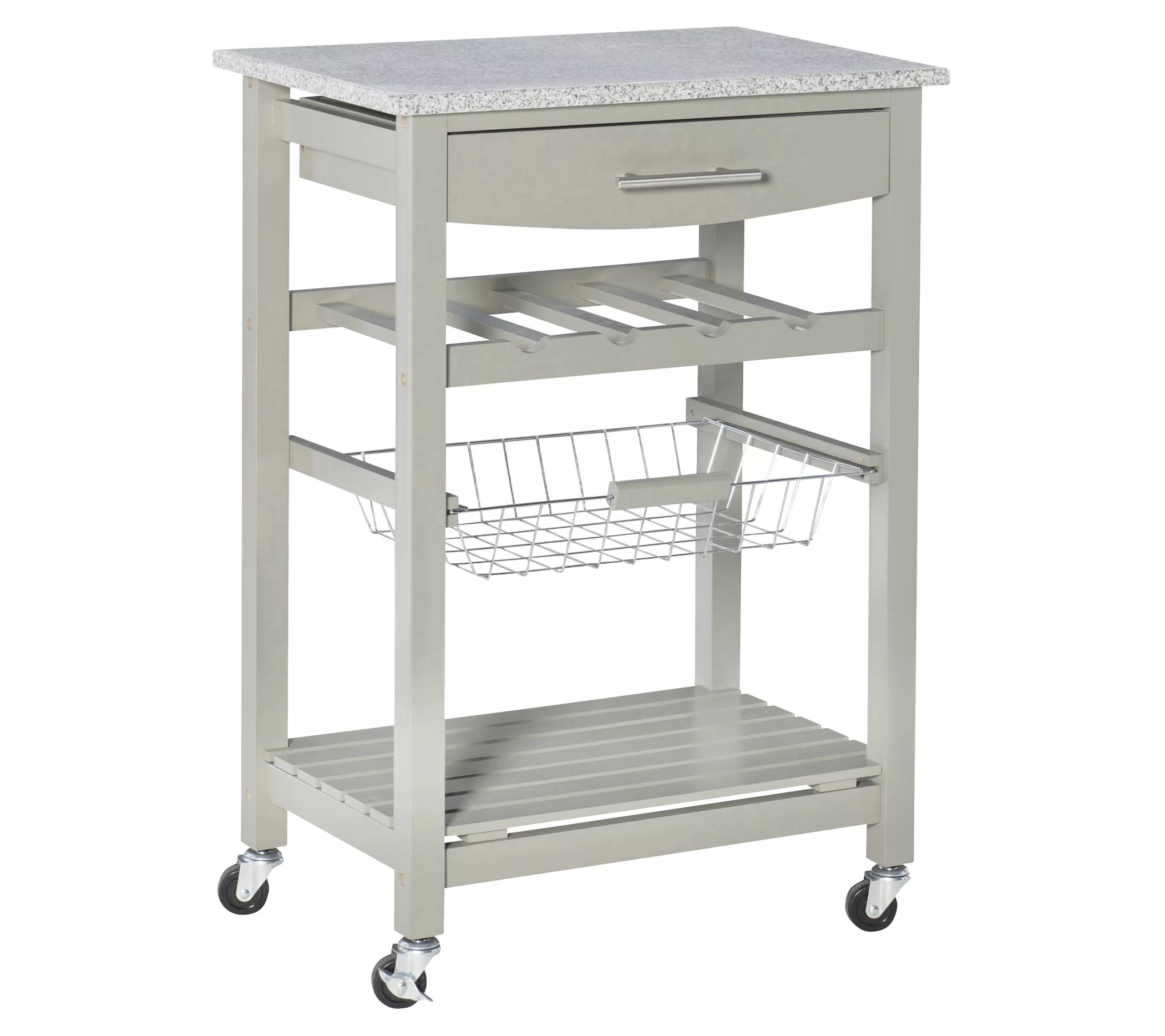 Linon Home Decor Clancy Kitchen Island With Gra nite Top