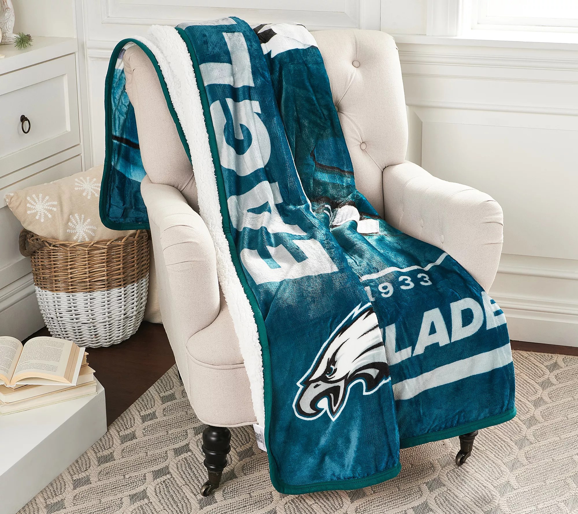 NFL 60" x 80" Silk Touch w/ Sherpa Back Team Throw