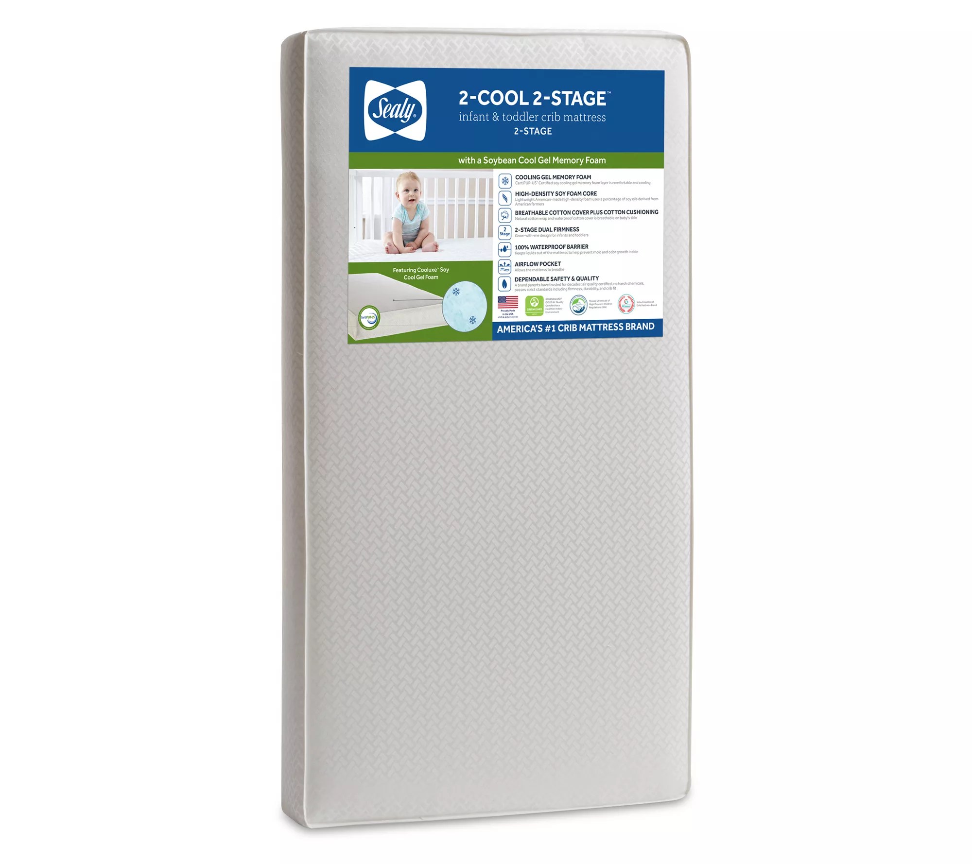 Sealy Select 2Cool 2Stage Crib and Toddler Mattress