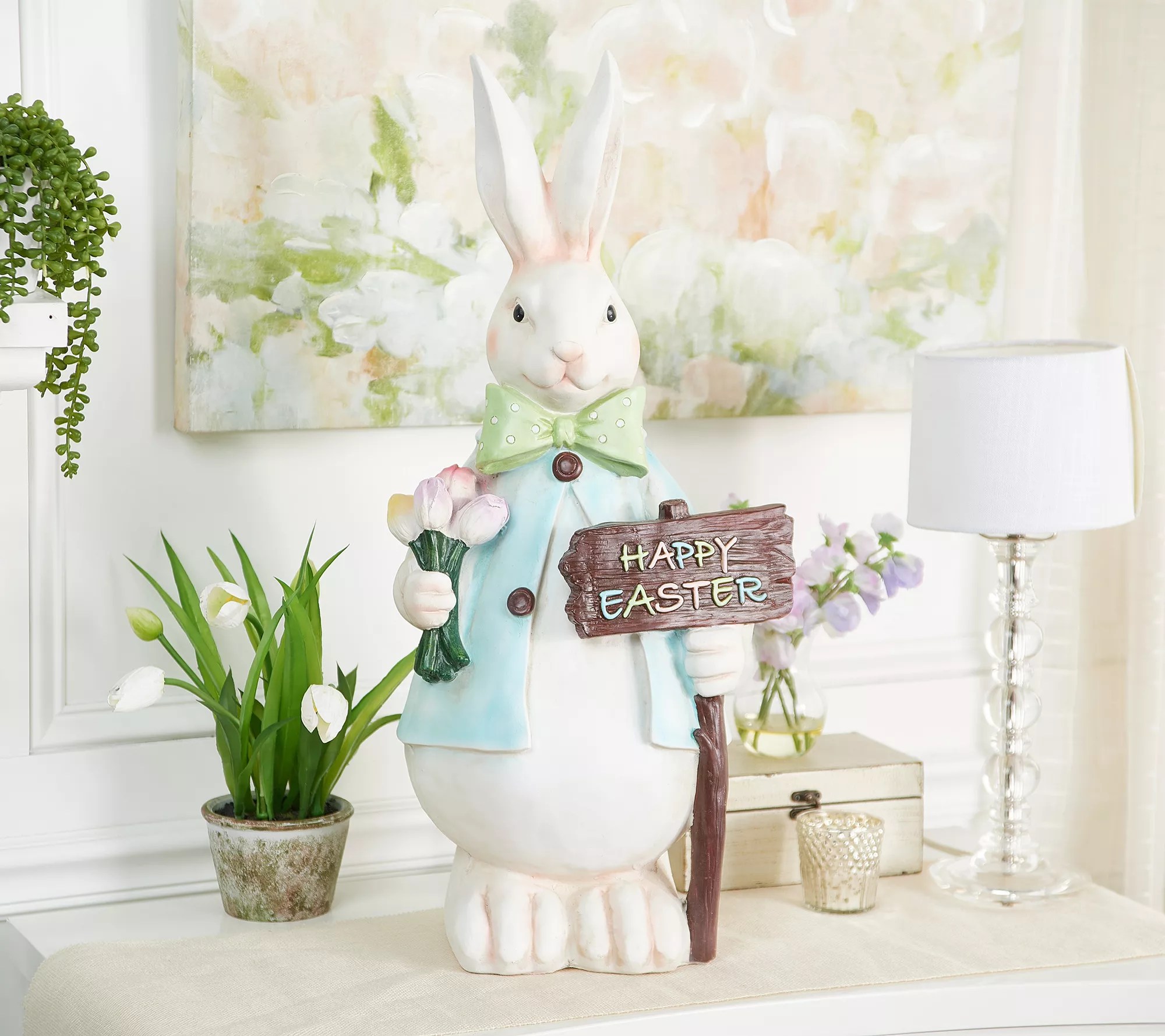 27" Antiqued Oversized Bunny Figure by Valerie