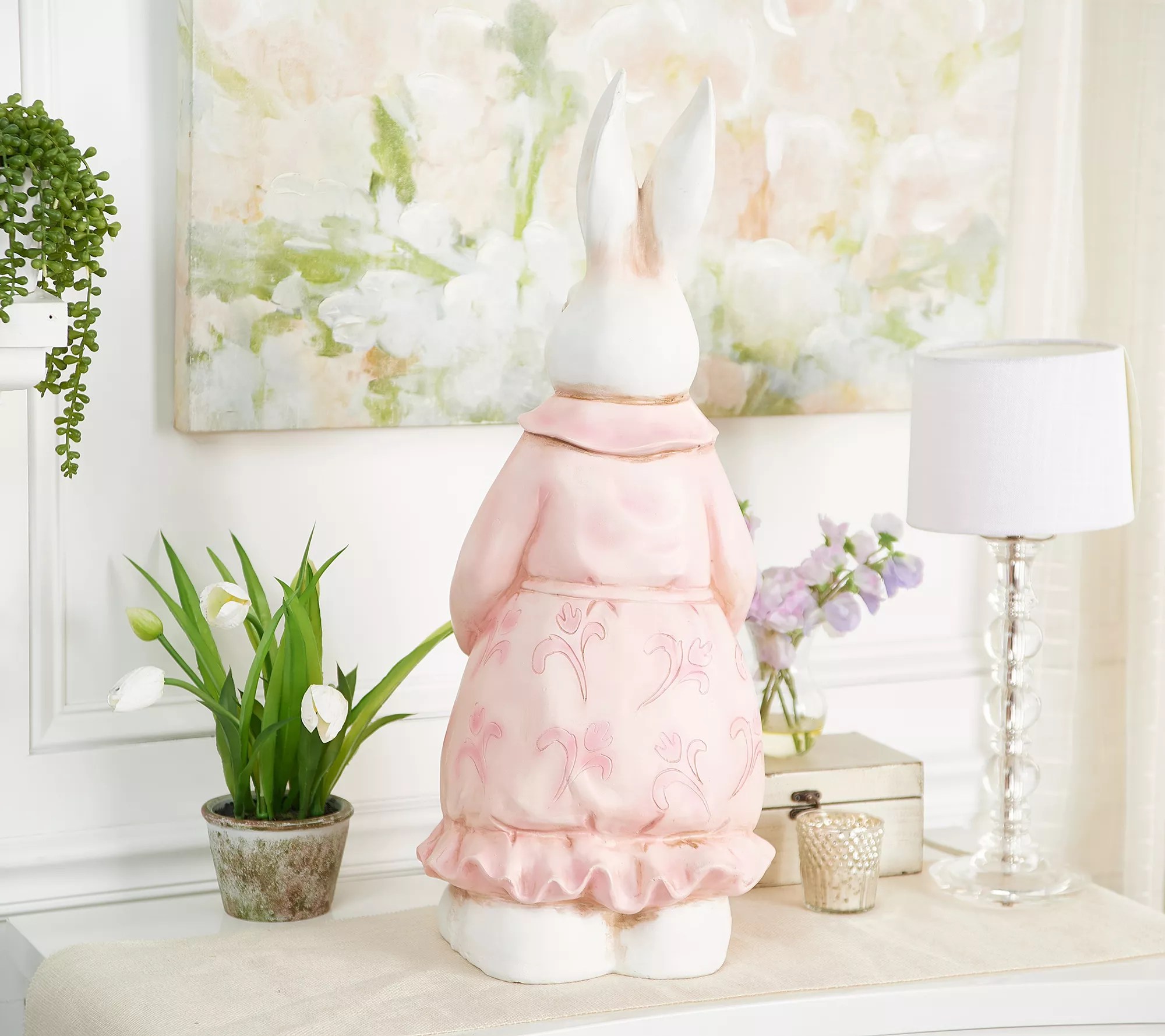 27" Antiqued Oversized Bunny Figure by Valerie
