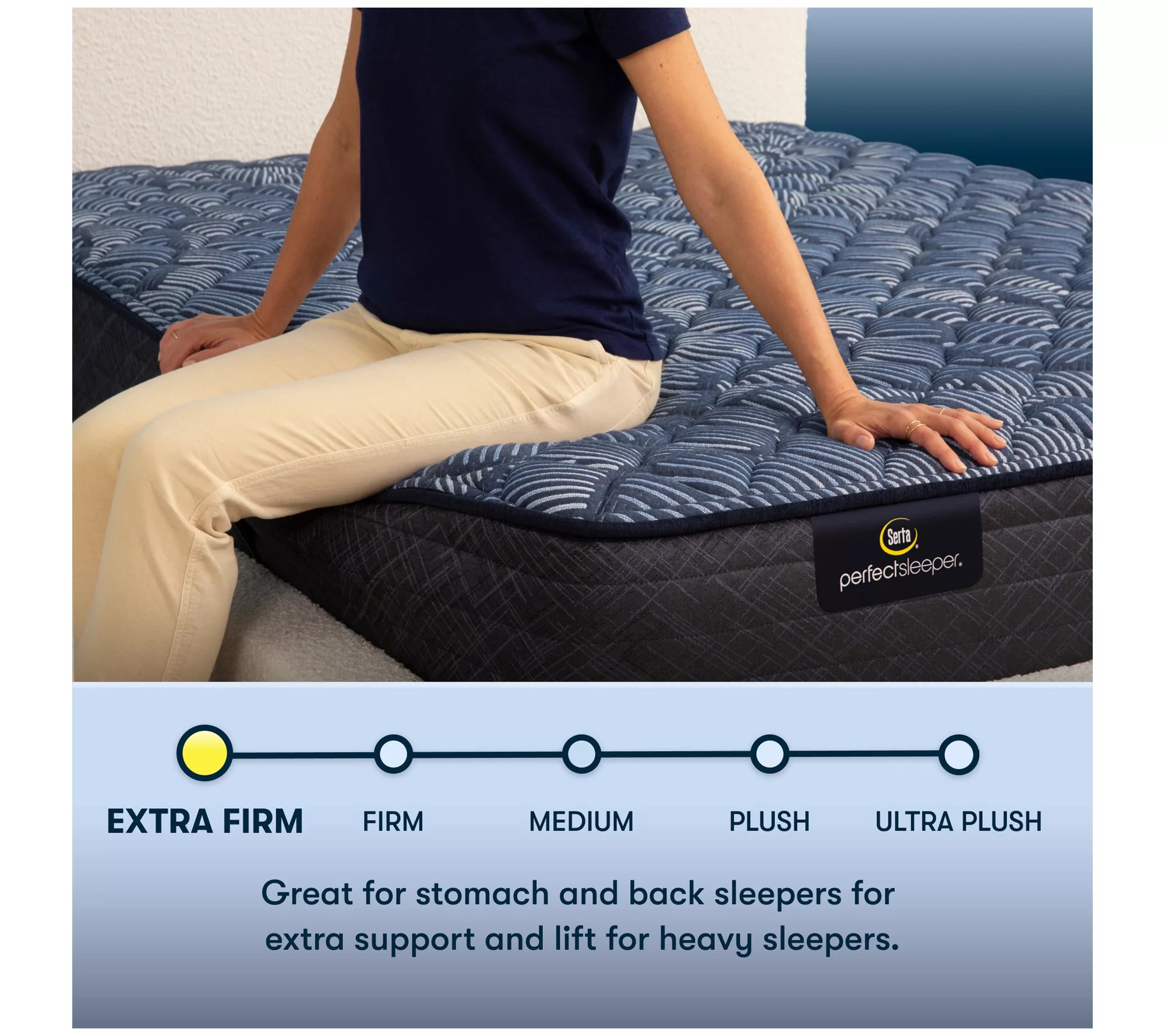 Serta Cobalt Calm 12" Extra Firm Mattress Set Full