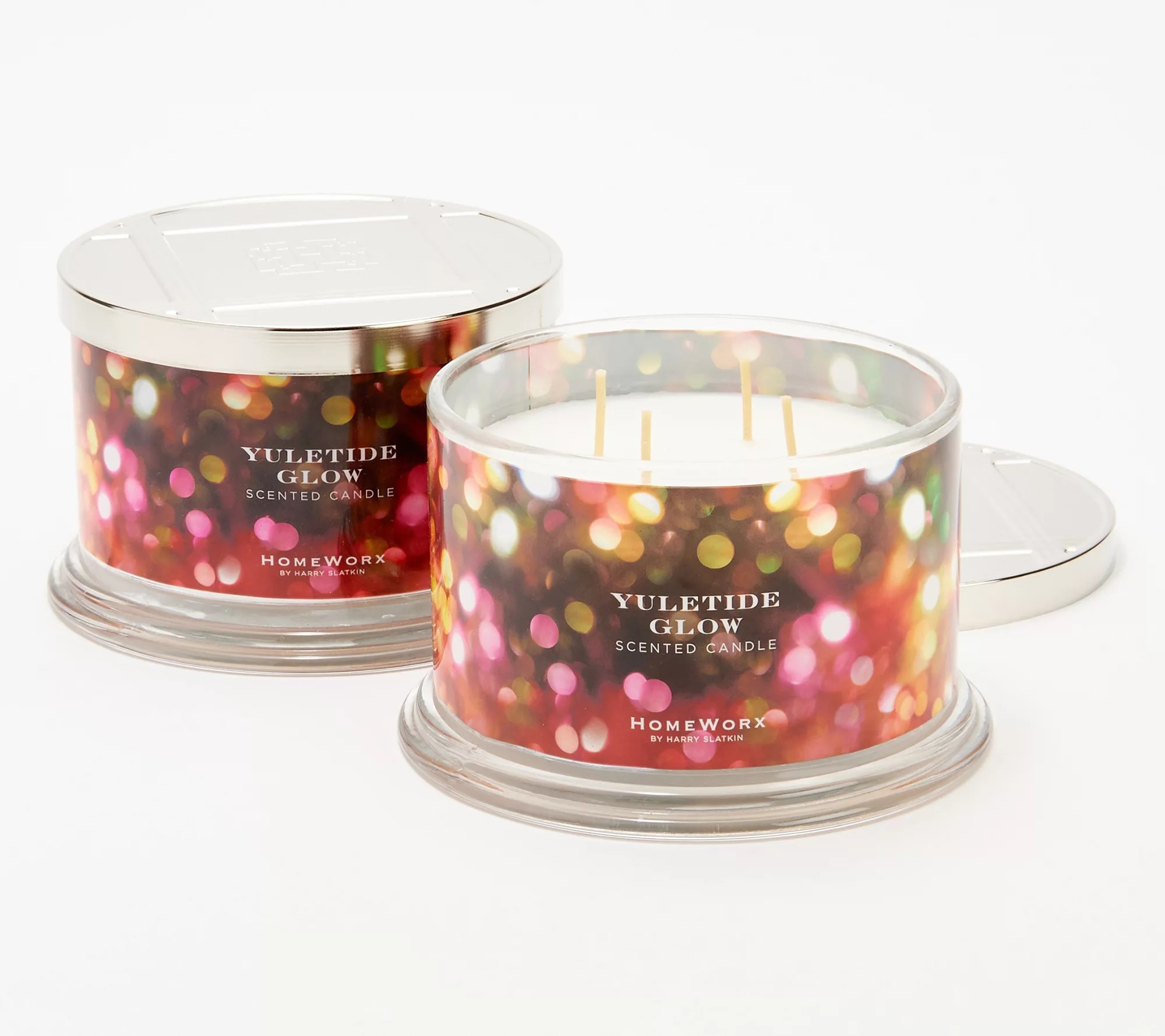 HomeWorx by Harry Slatkin S/2 Yuletide Glow 18oz Candles