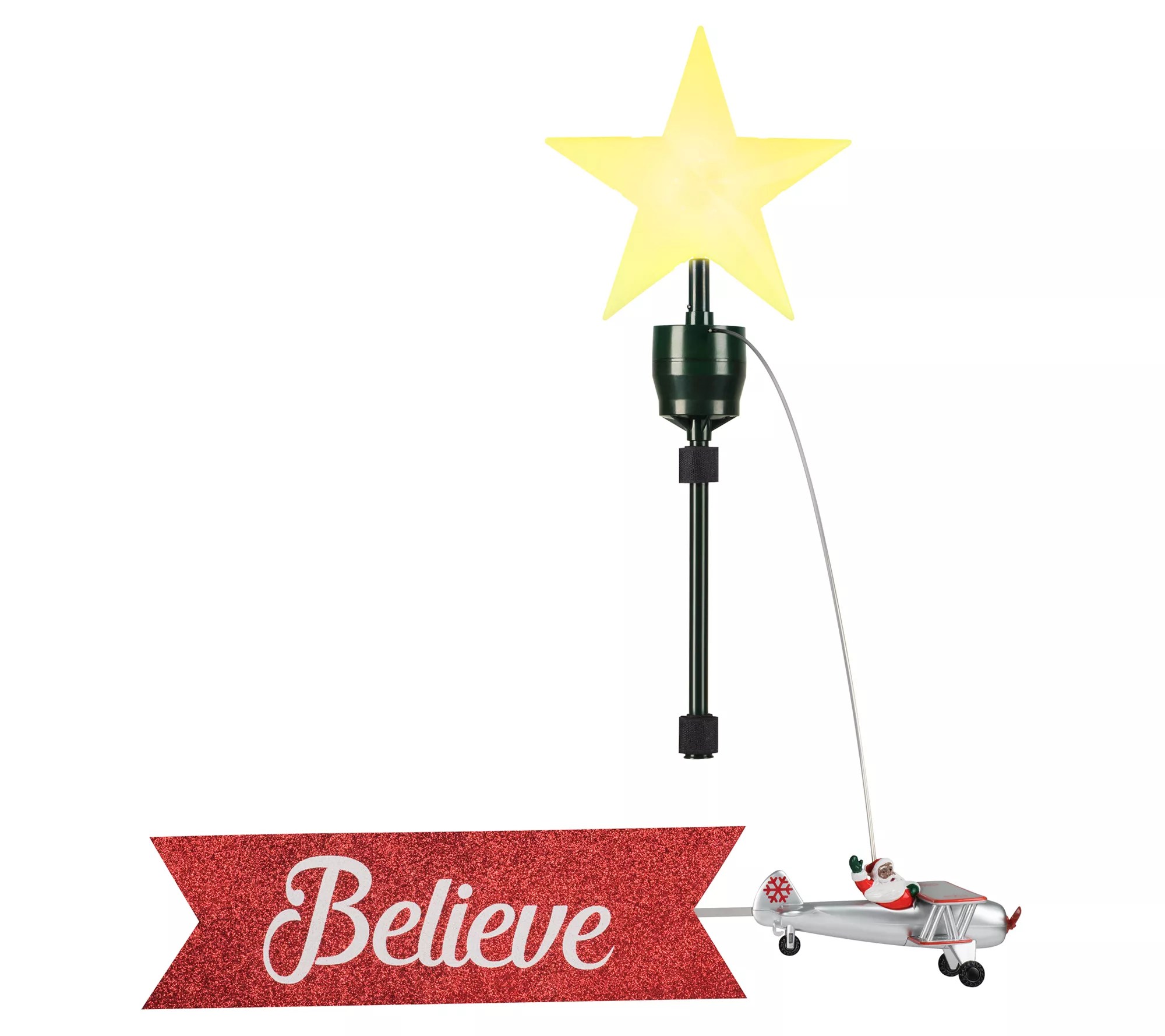 Mr. Christmas Santa's Biplane Animated Tree Top per