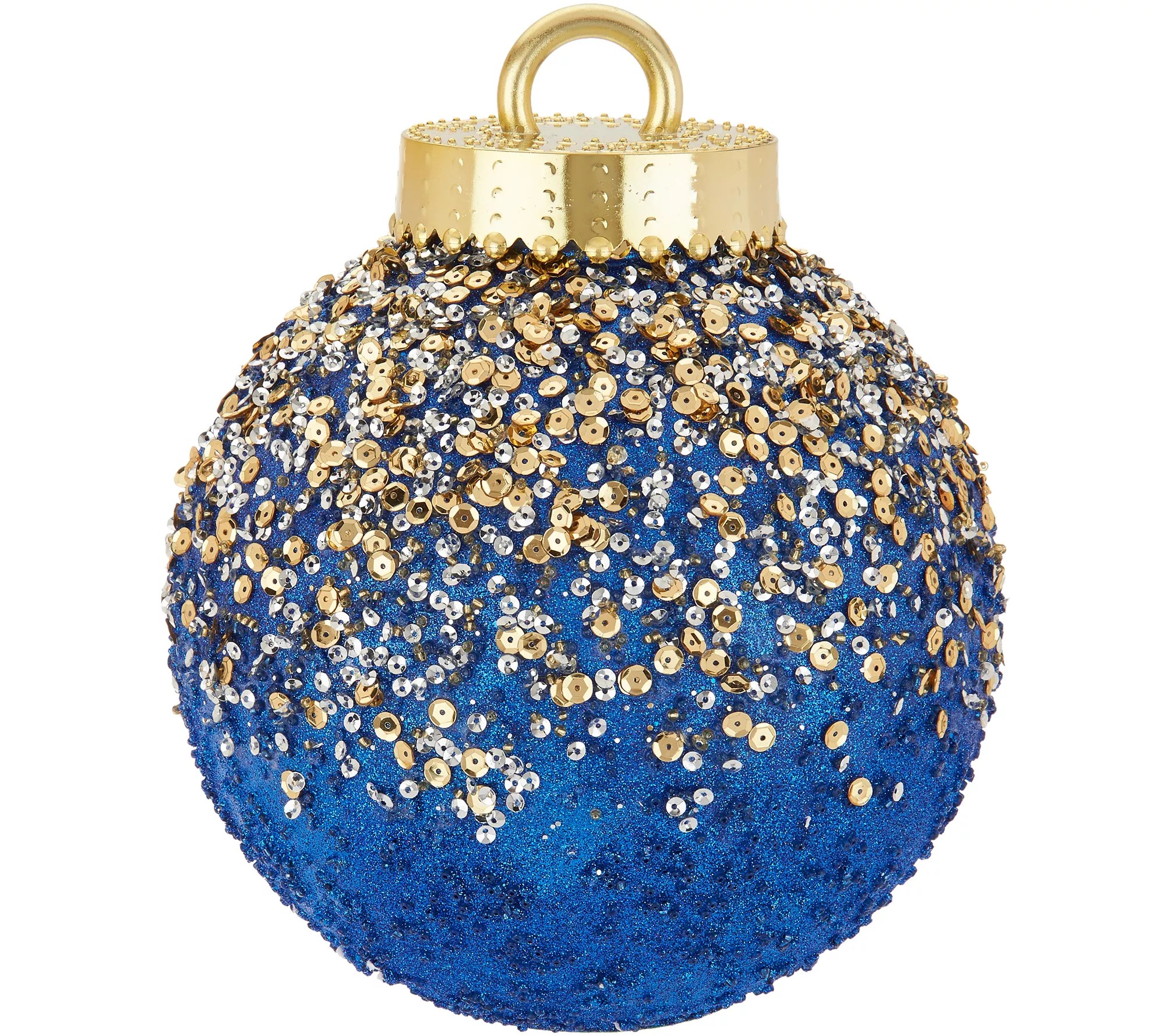 Kringle Express Indoor/Outdoor S/2 Glitter & Sequin Ornaments