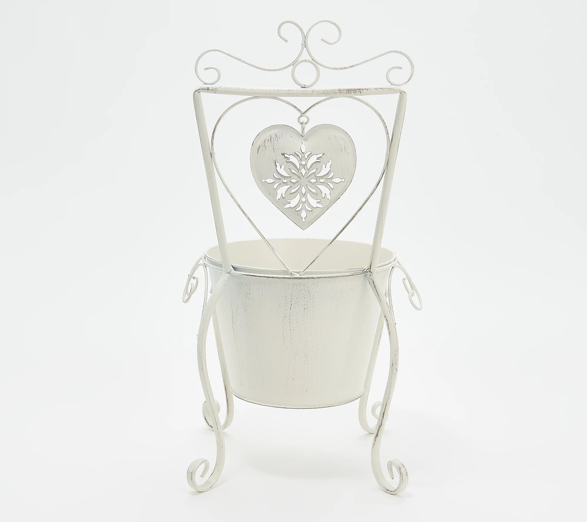 Indoor/Outdoor Decorative Metal Chair Planter by Valerie