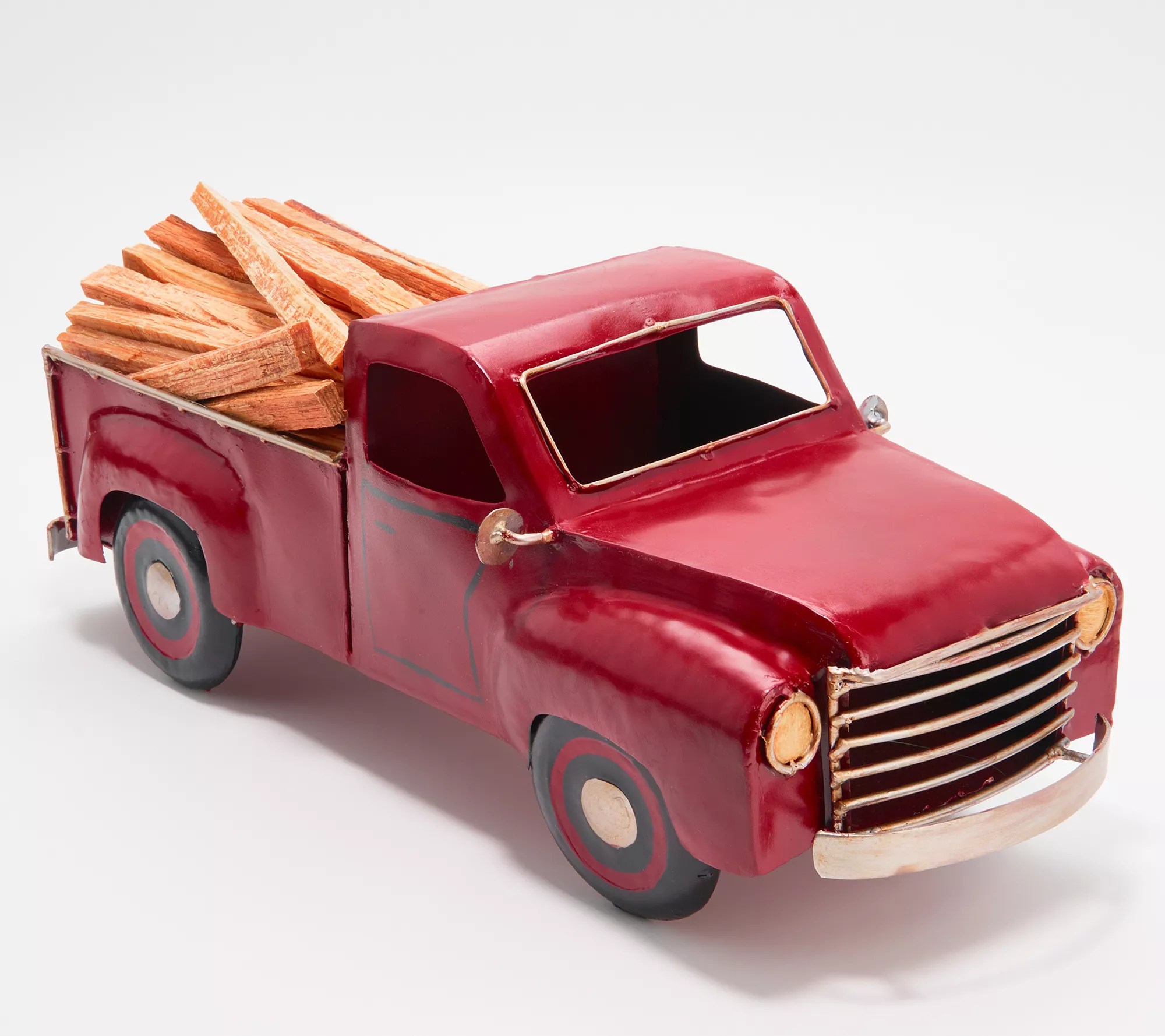 Plow & Hearth Metal Red Truck with Fatwood