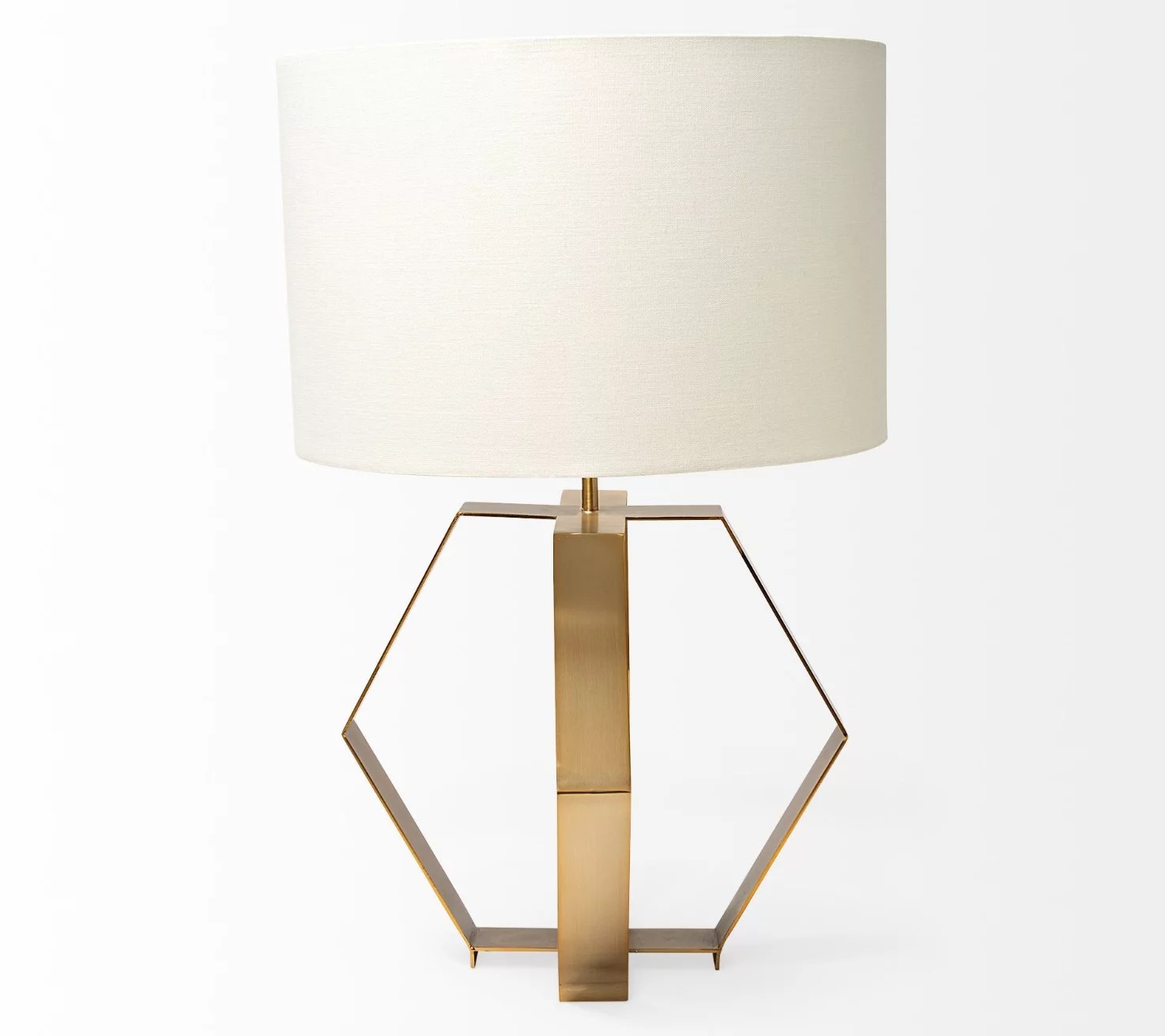 Gold Geometric Design Table Lamp