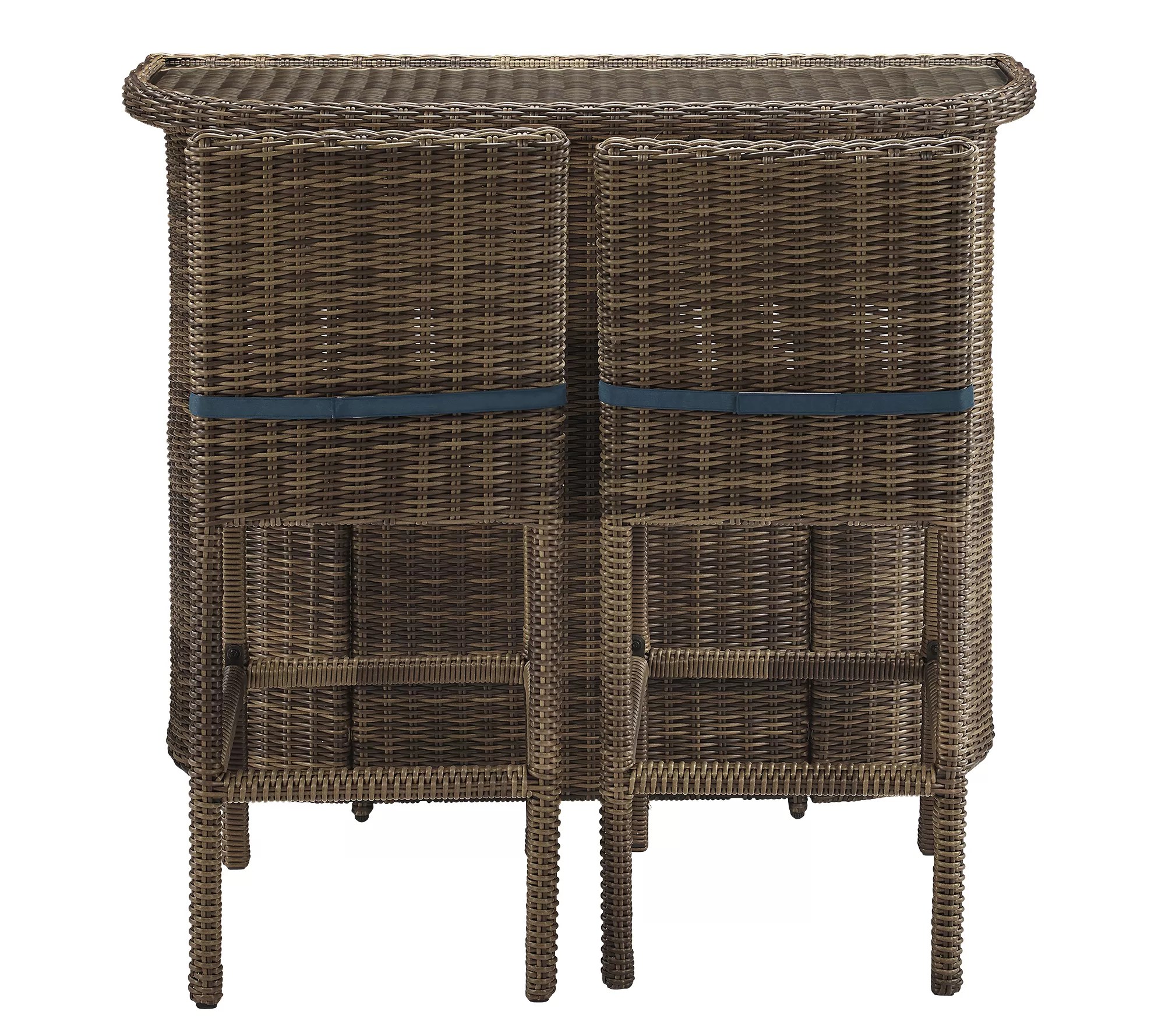 Crosley Bradenton 3Piece Outdoor Wicker Bar Set