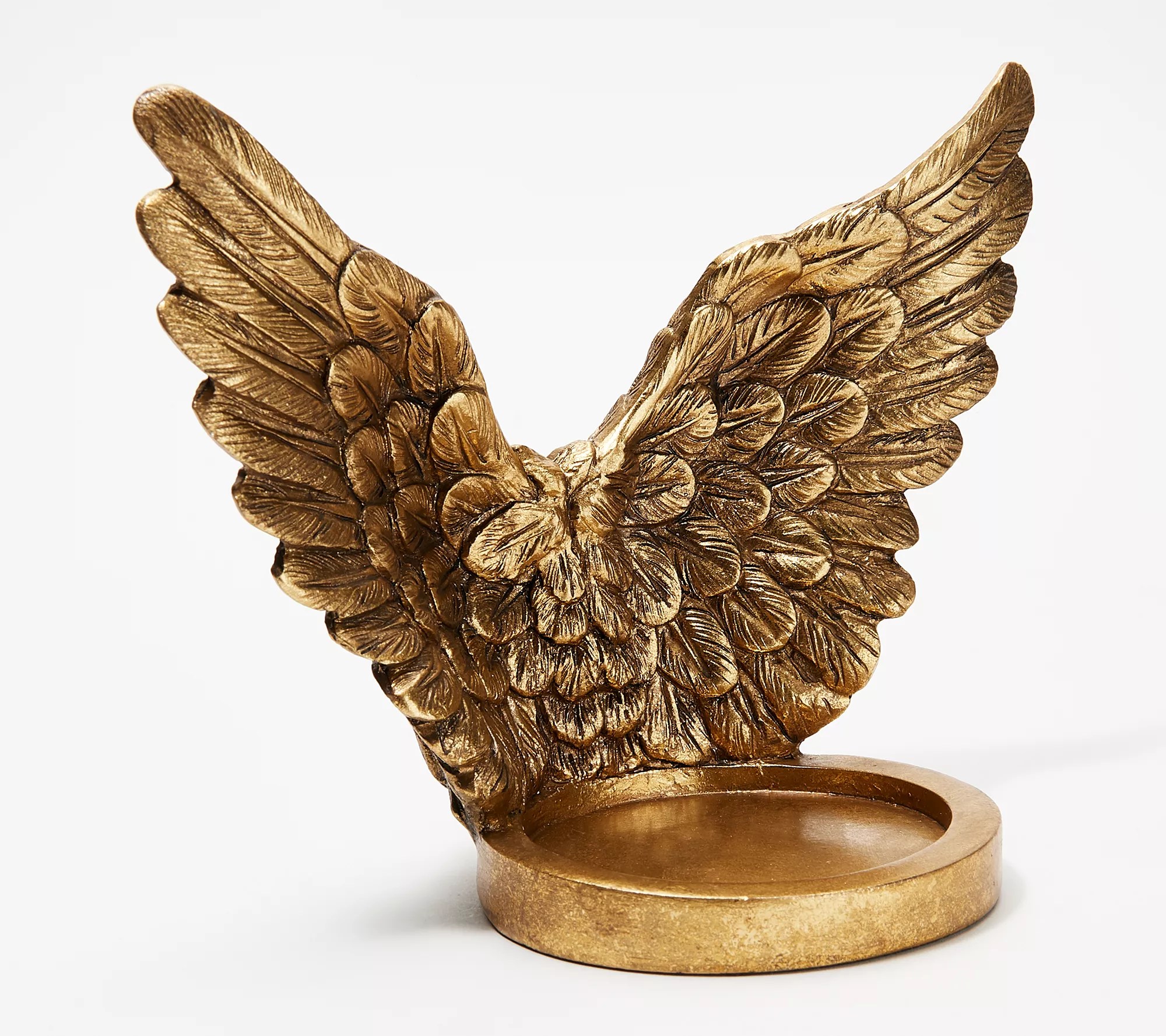 Luminara Angel Wings Candle Holder with 4" Pillar and Remote