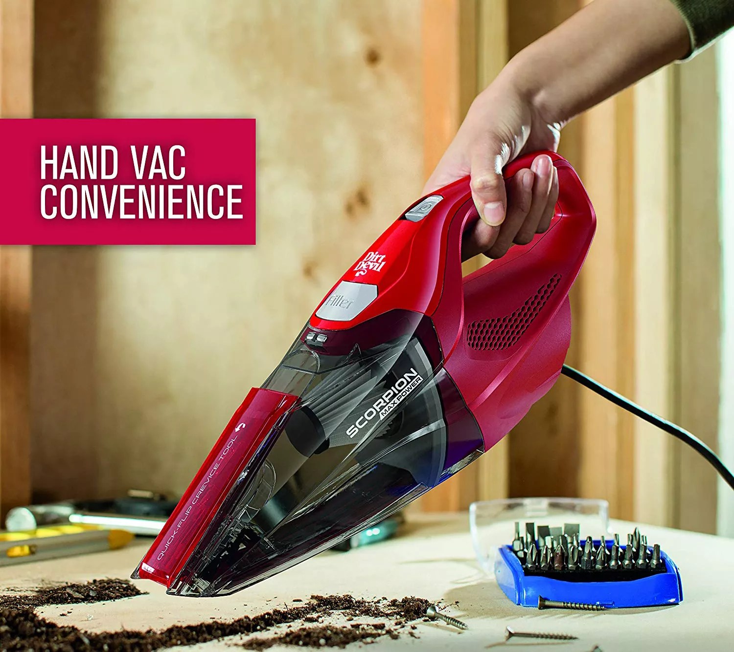 Dirt Devil SD20005RED Scorpion Quick Flip CordHandheld Vacuum