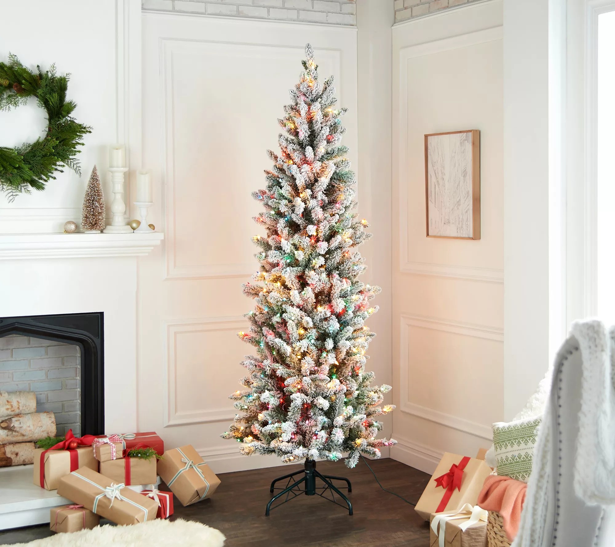 (QVC) Bethlehem Lights Overlit Slim Spruce Tree